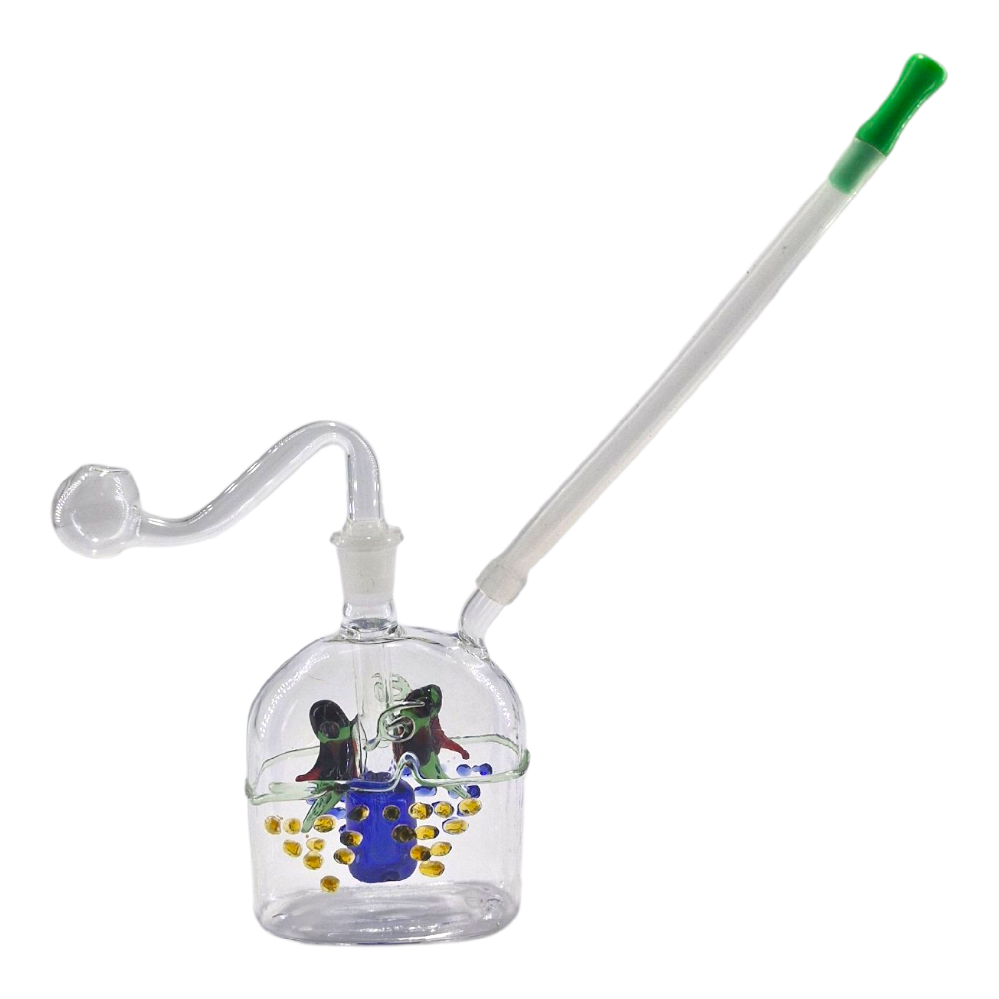 Yellow Mystic Fish Bubbler 7cm