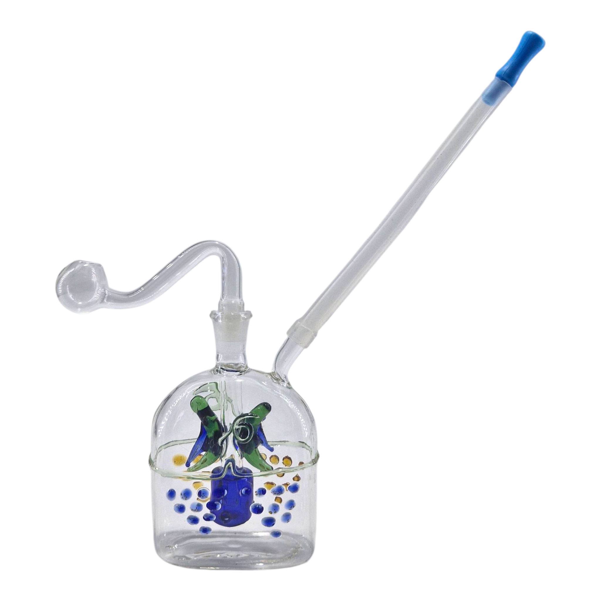 Blue Mystic Fish Bubbler 7cm