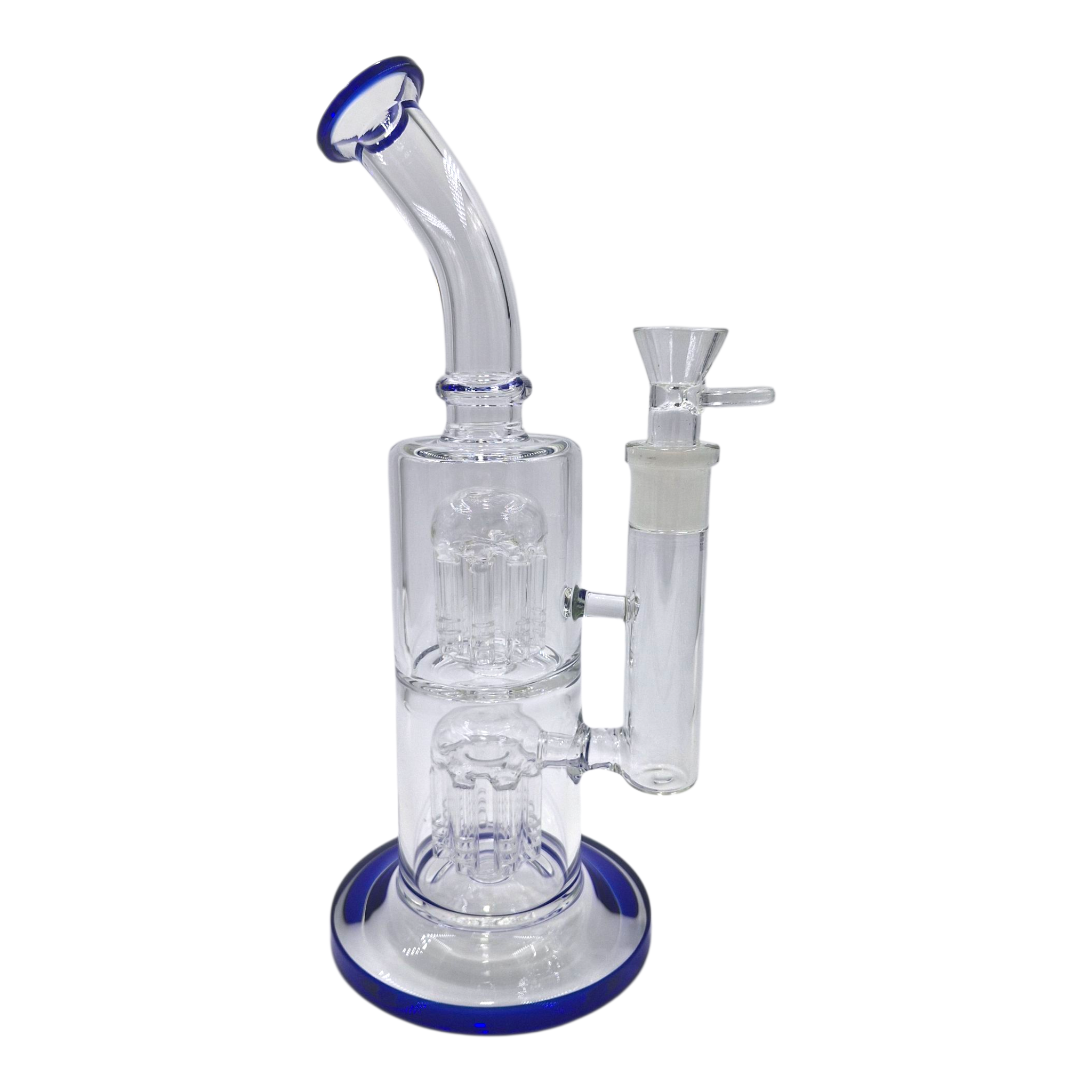 Double Tree Perc Rig 28cm BLUE