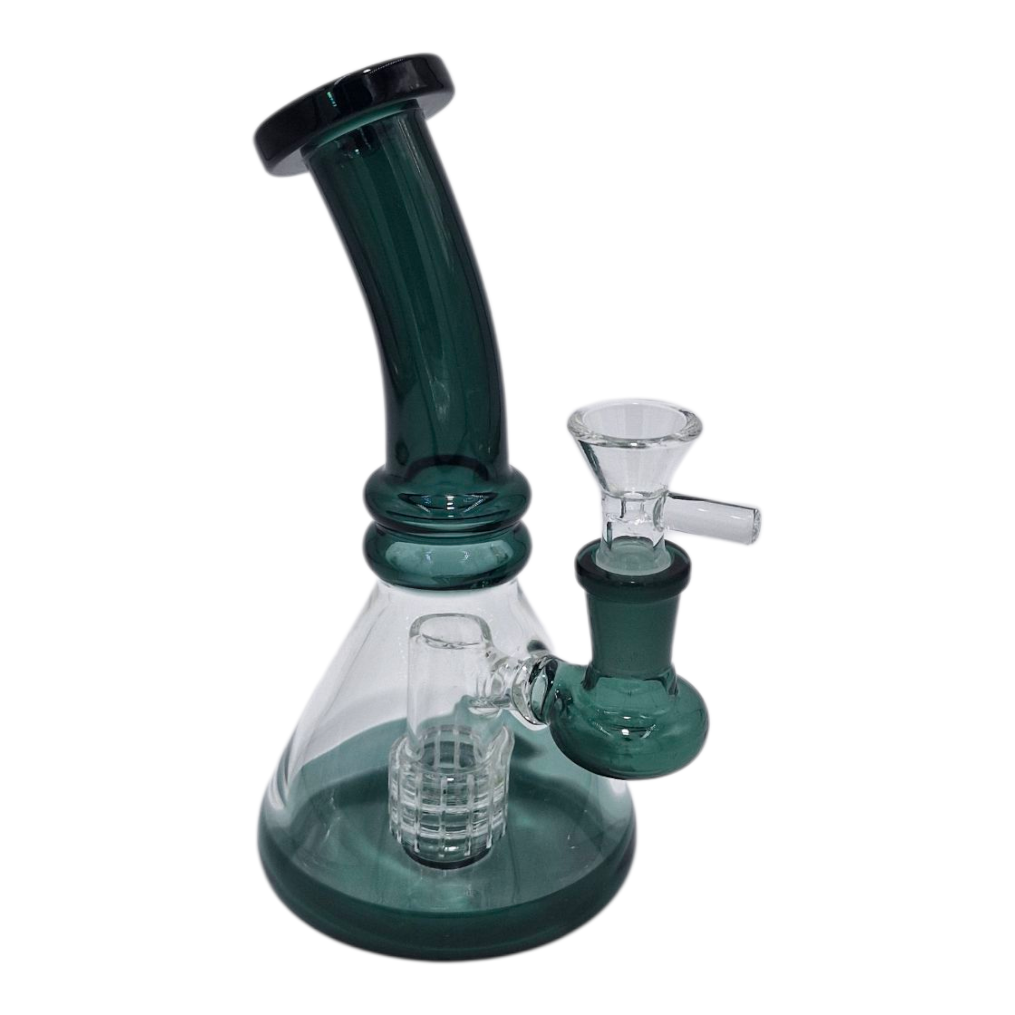 7" Dab Rig Hybrid With Showerhead Perc GREEN