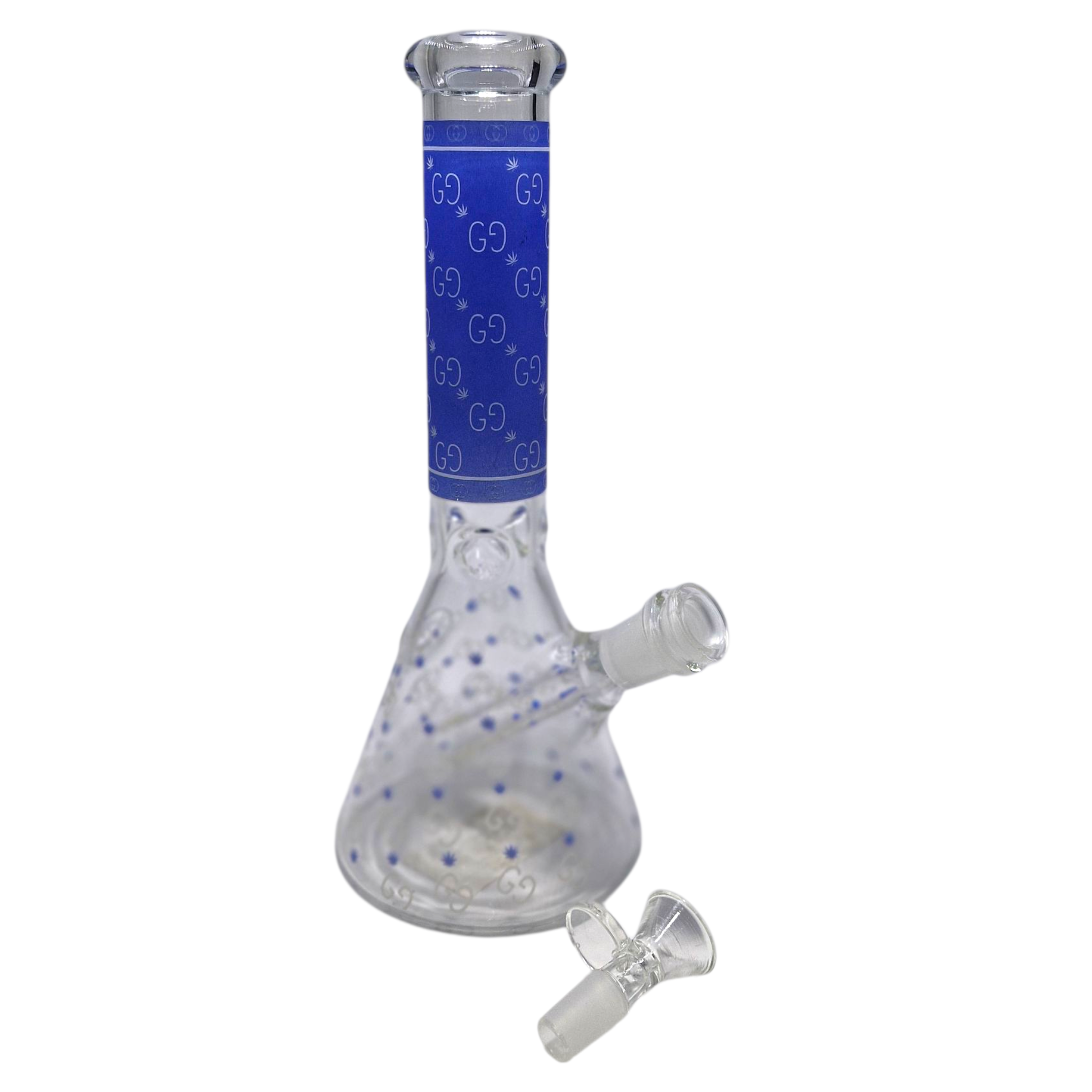 Glow In The Dark Gucci Glass Beaker Waterpipe – 26cm