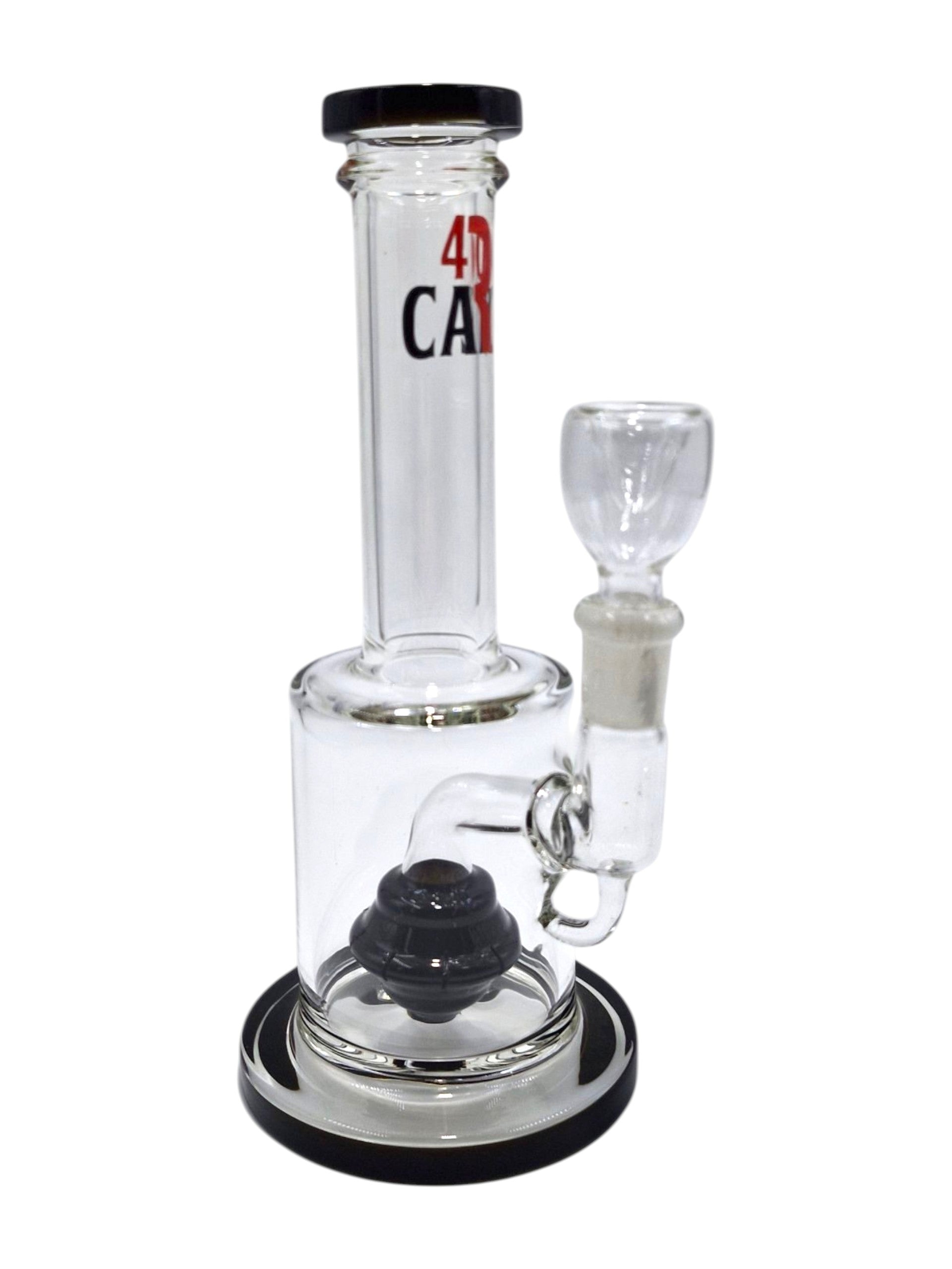 420 Cartel Tesla Coil - BLACK Glass Waterpipe – 21cm