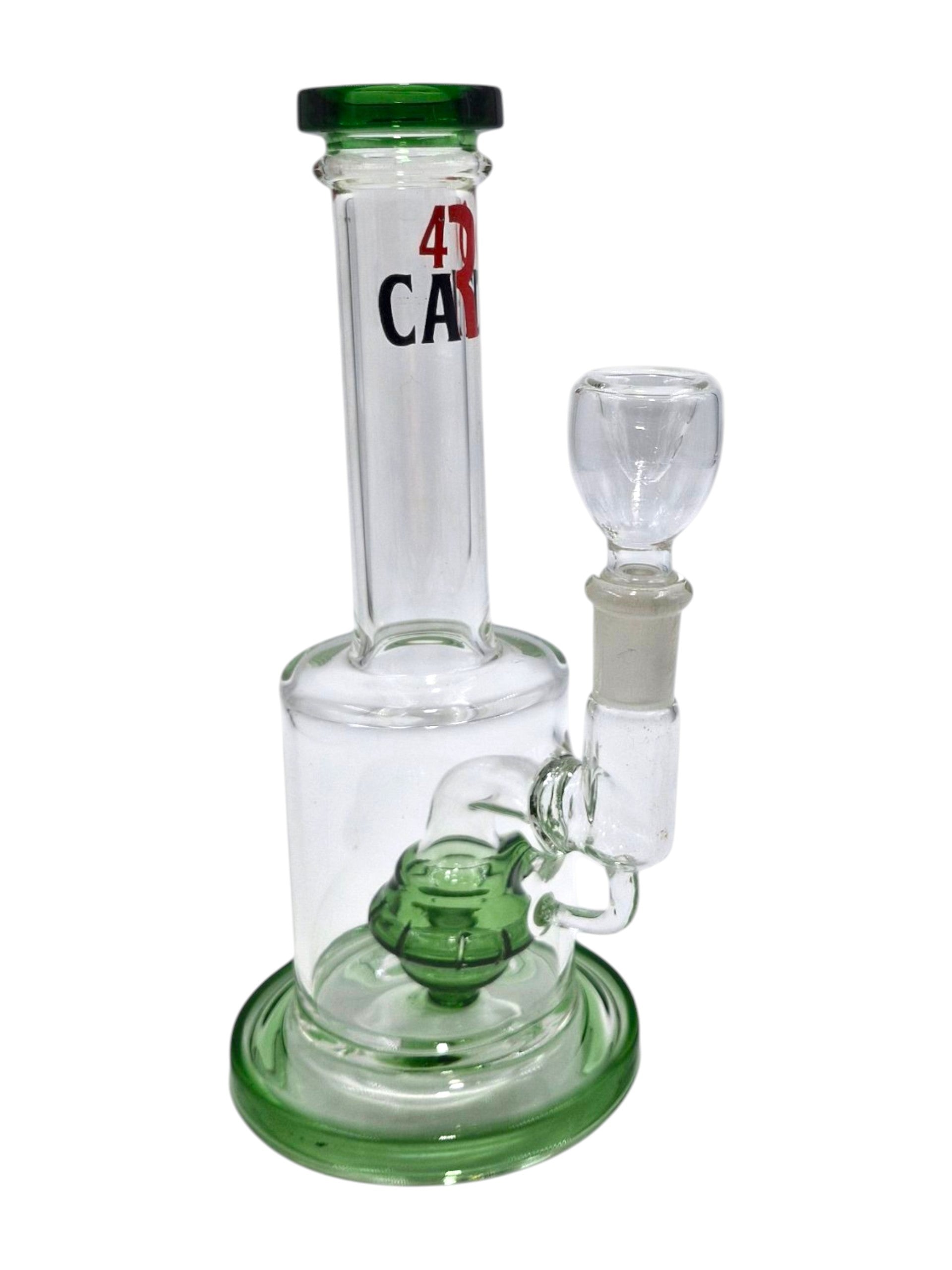 420 Cartel Tesla Coil - GREEN Glass Waterpipe – 21cm