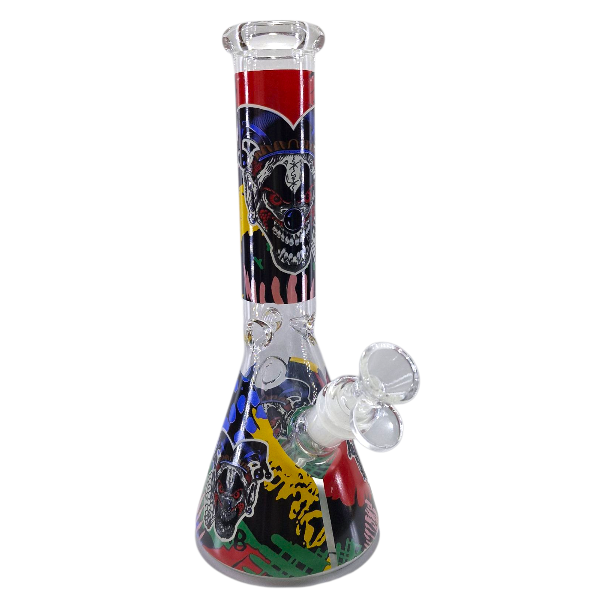 The Clown Punk Glass Beaker Waterpipe 25cm