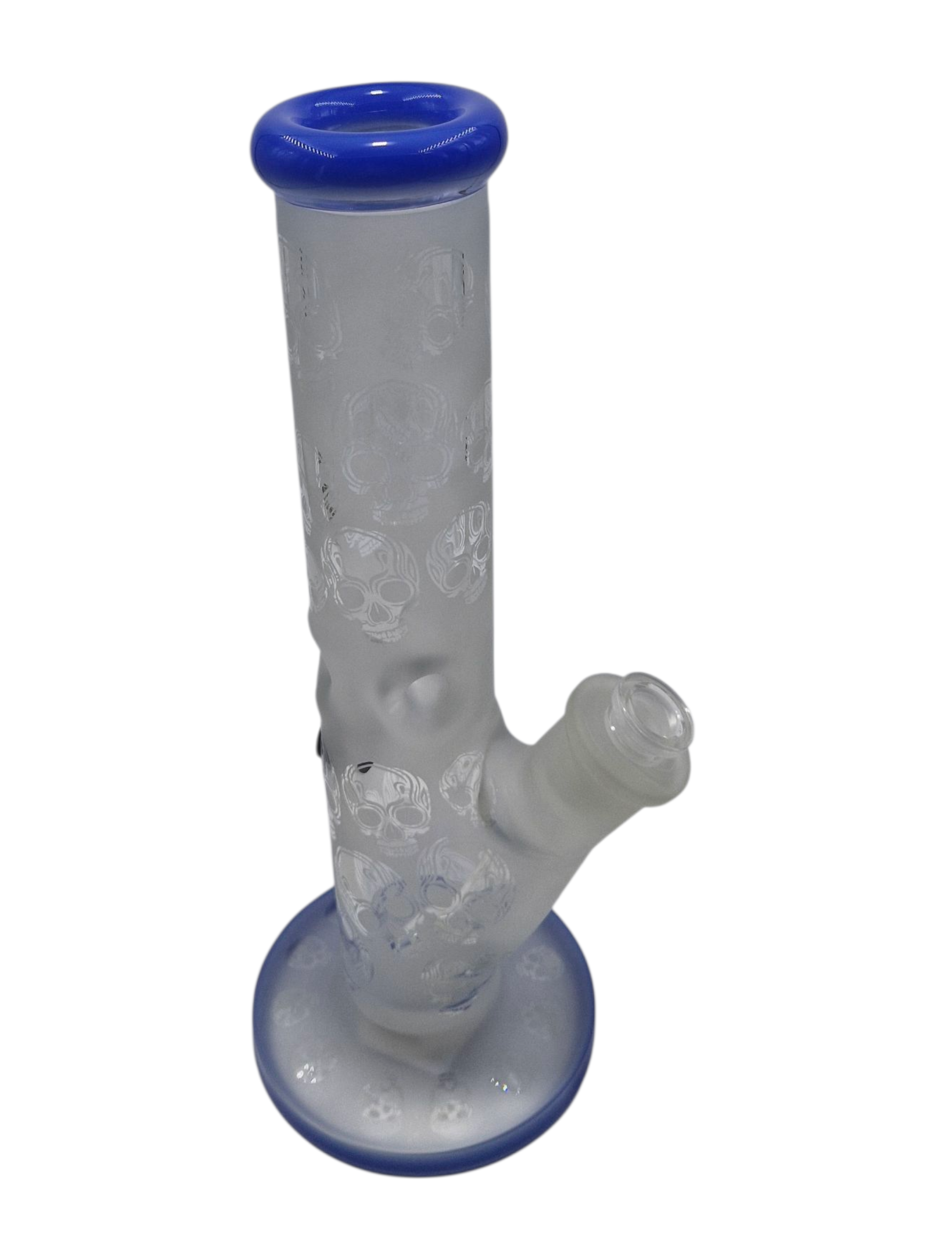Straight Frosted Skulls Waterpipe 30cm