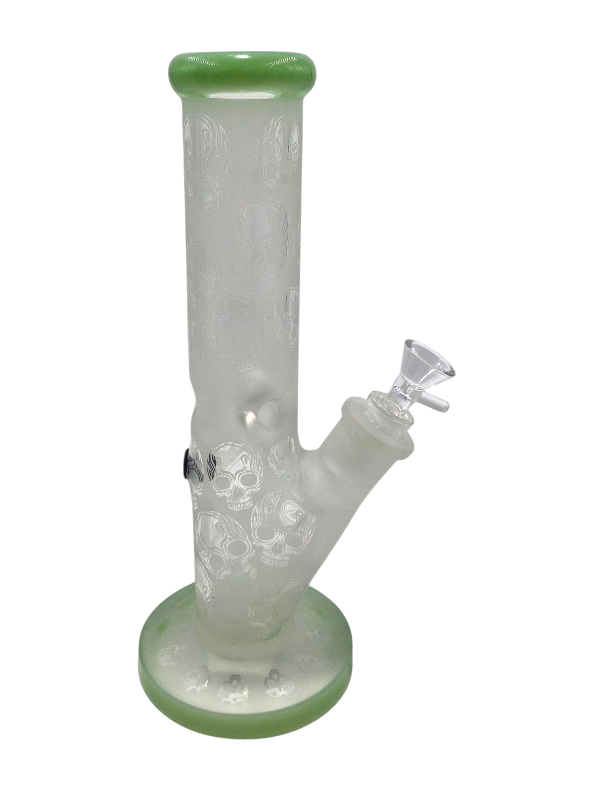 Straight Frosted Skulls Waterpipe 30cm