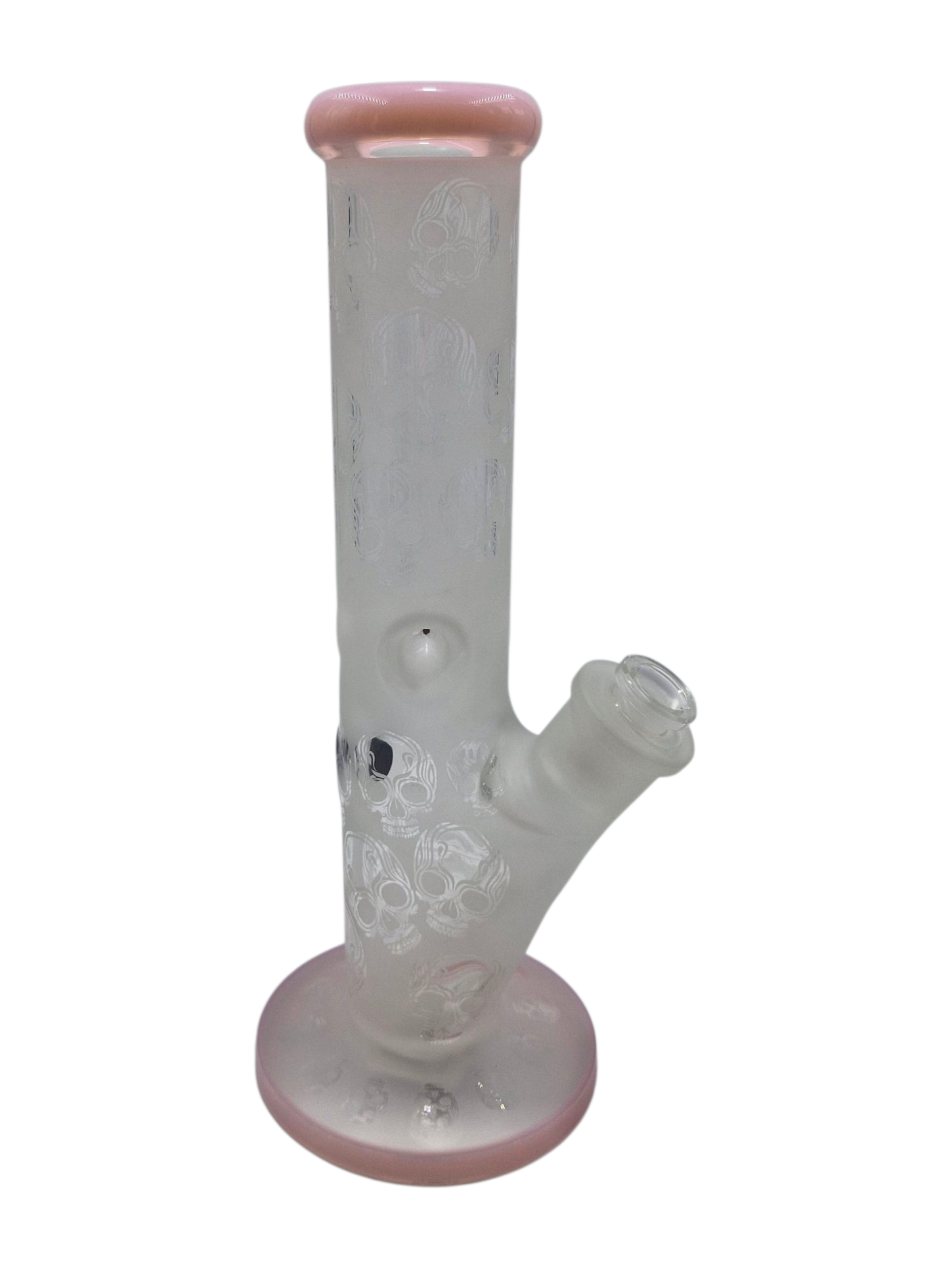 Straight Frosted Skulls Waterpipe 30cm