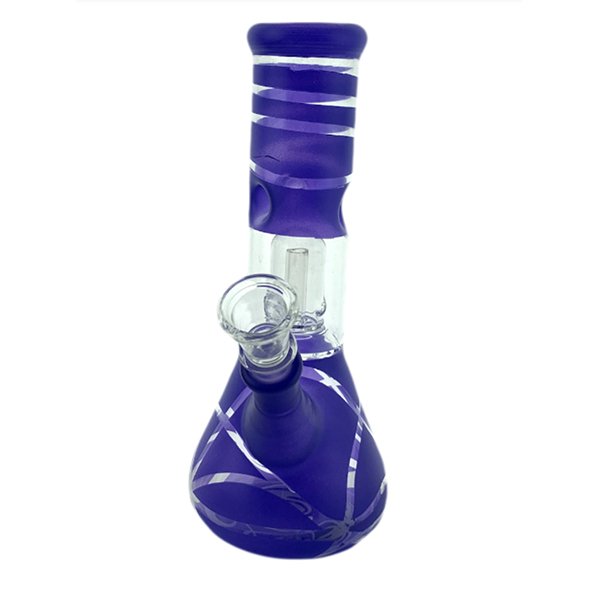 Purple Classic Dome Perk Waterpipe – 20cm