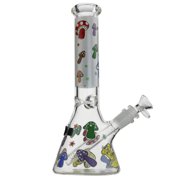 Glow In The Dark Mushroom Glass Waterpipe – 25cm