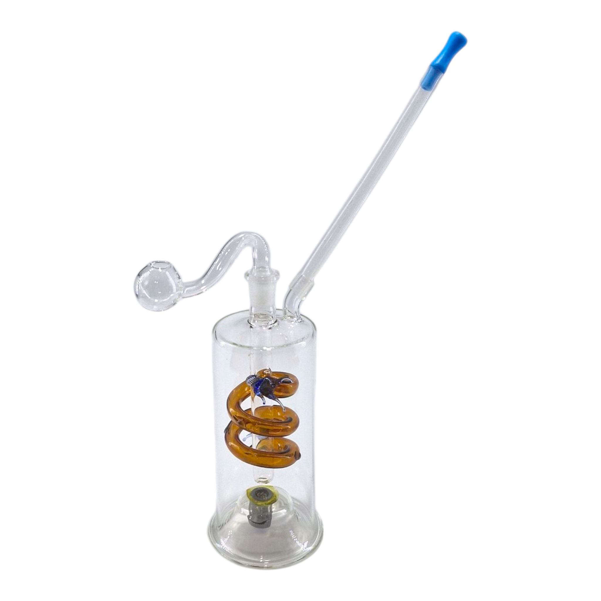 Light Up Brown Dragon Bubbler 11cm