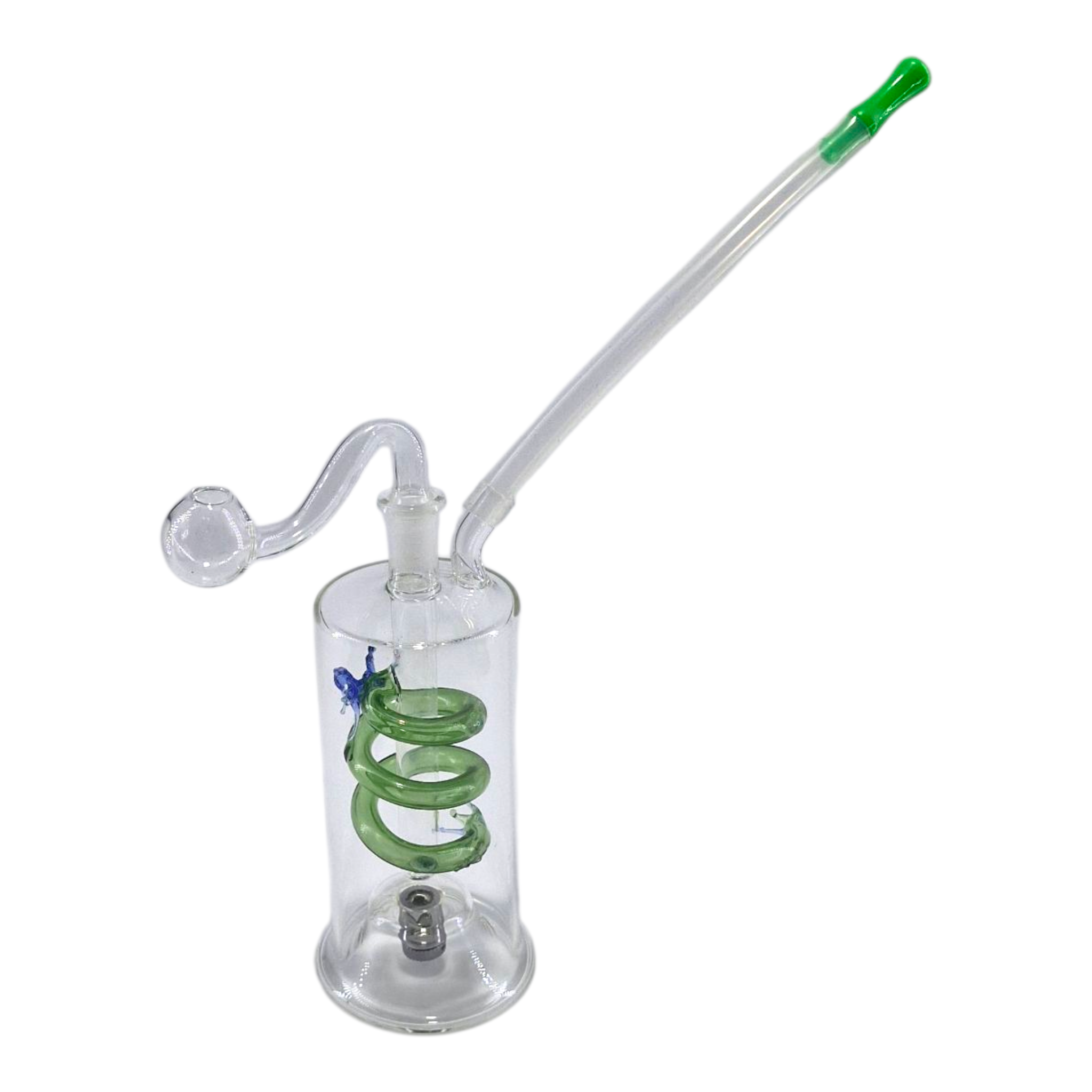 Light Up Green Dragon Bubbler 11cm