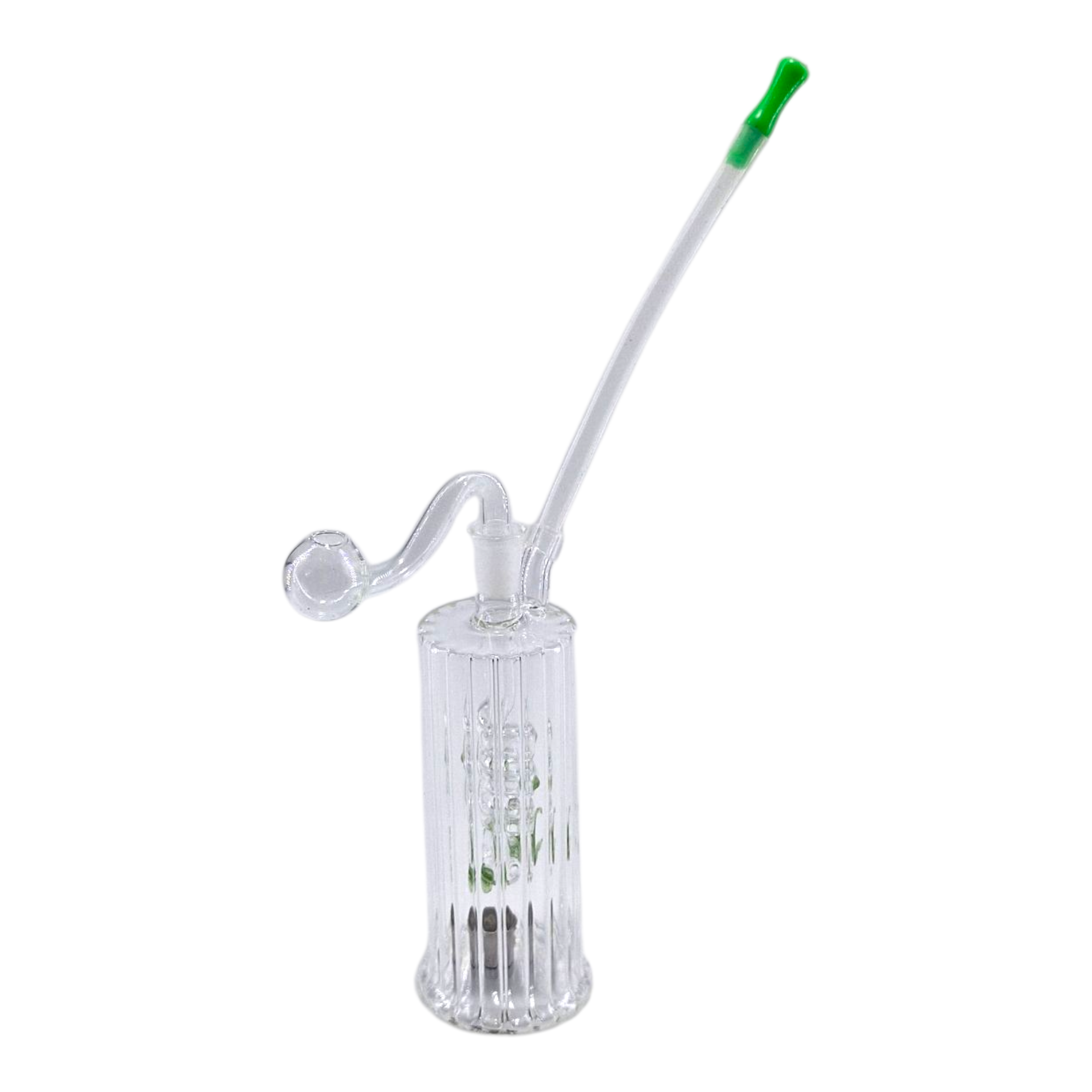 Light Up Green Rigged Bubbler 10cm