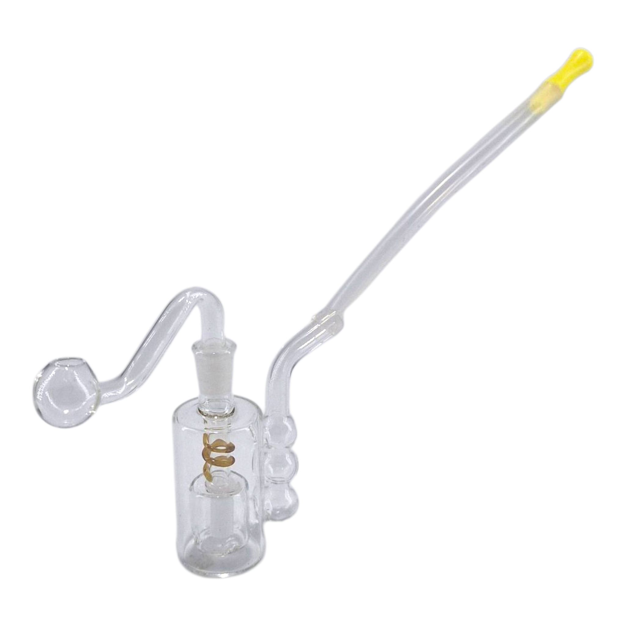 Brown Clear Flow Bubbler 5cm