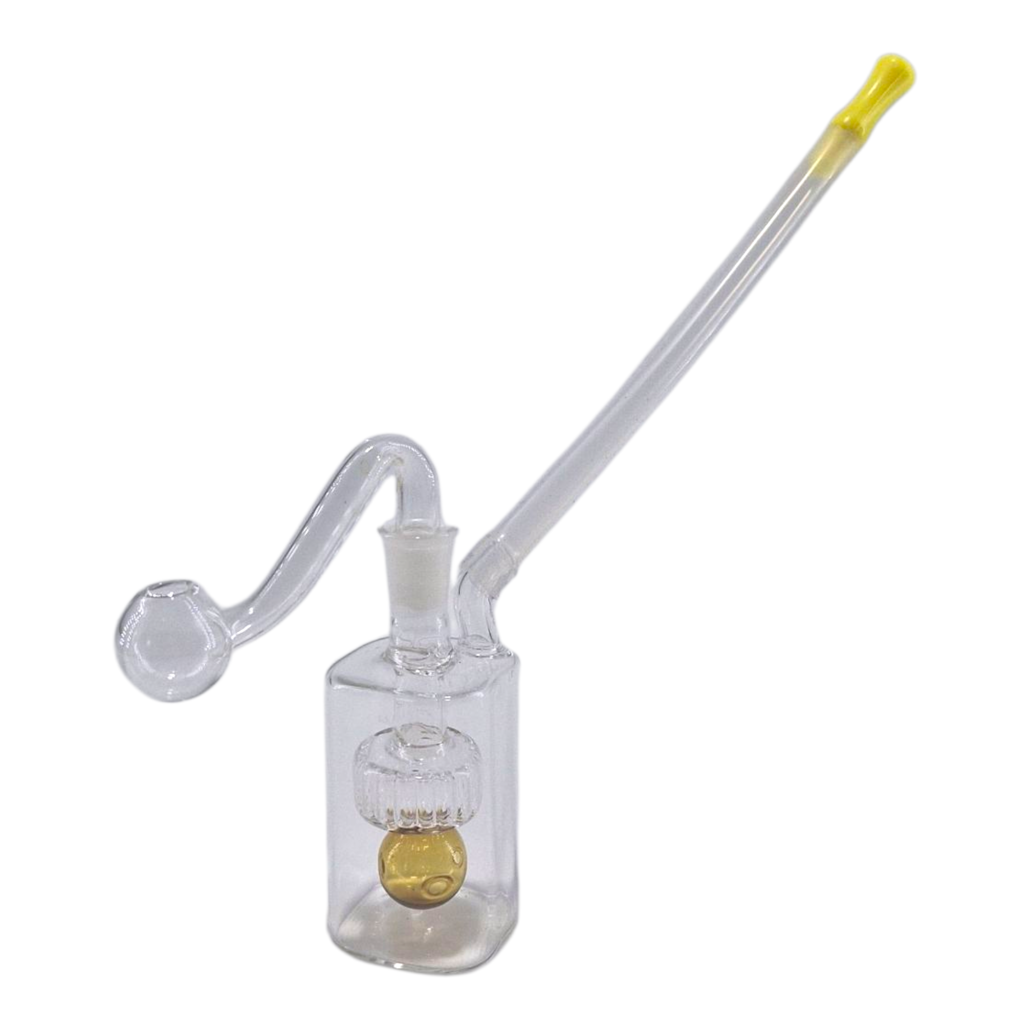 Yellow Matrix Perc Bubbler 5cm