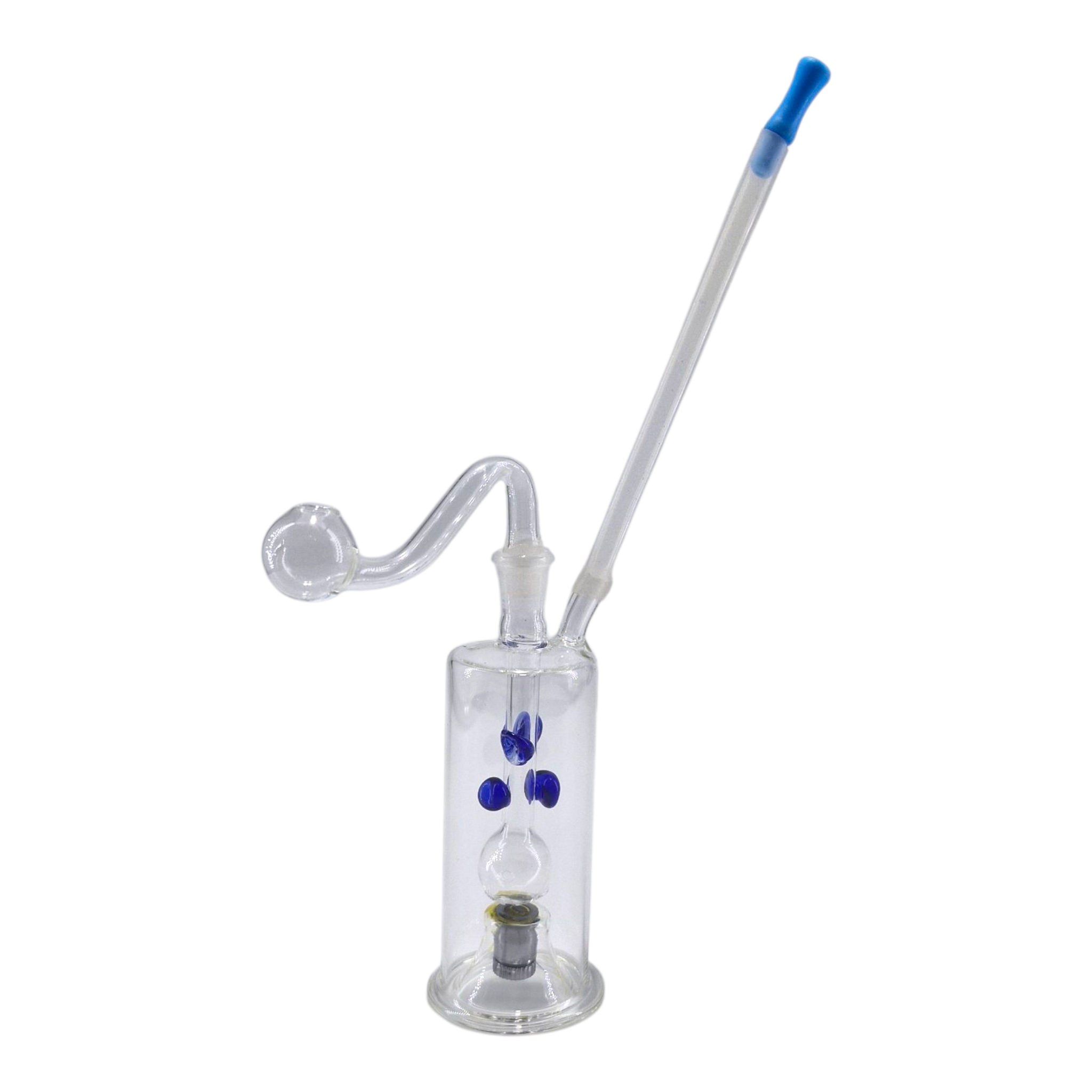 Light up Blue Rip Tied Bubbler 9cm