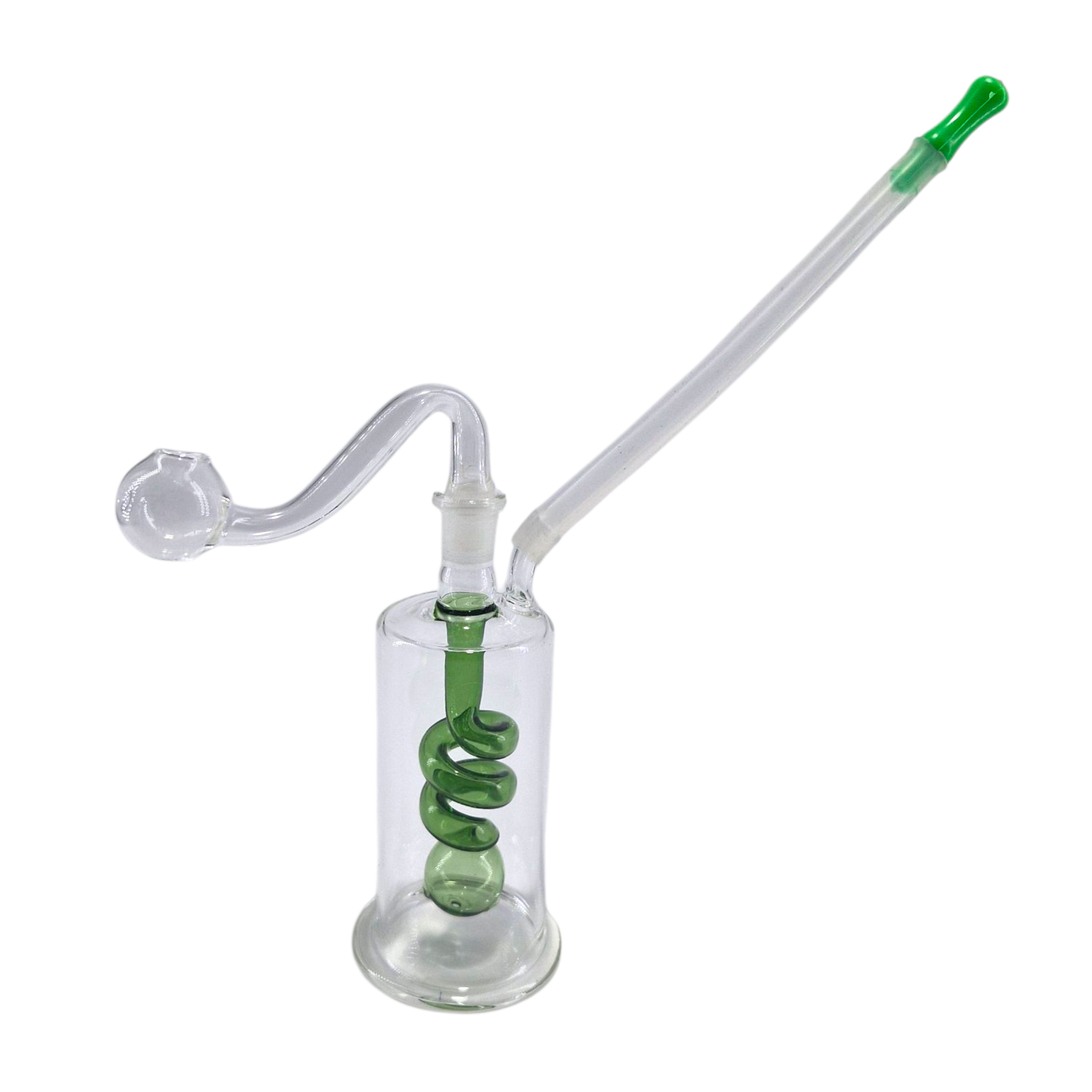 Green Spiral Bubbler 7.5cm