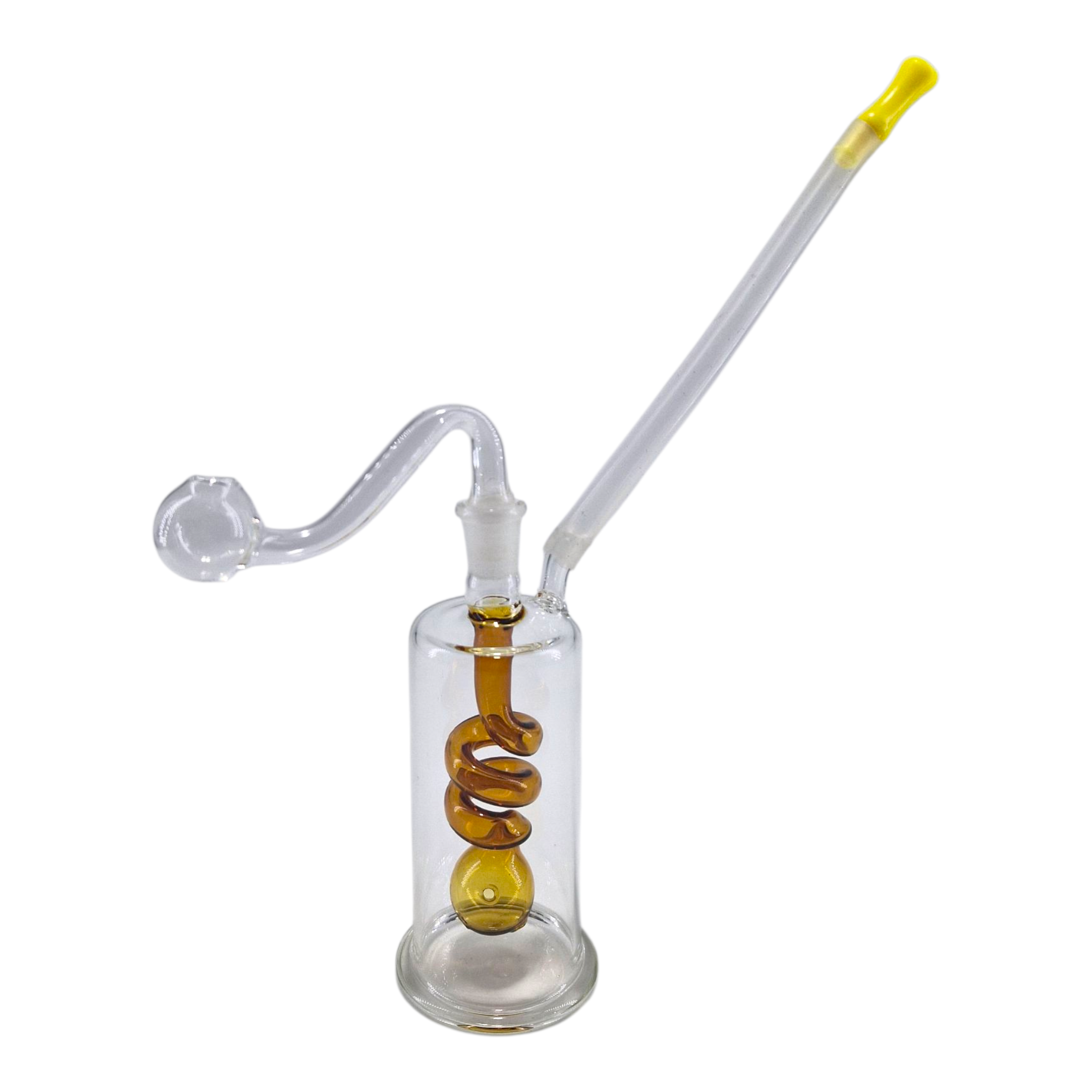 Brown Spiral Bubbler 7.5cm