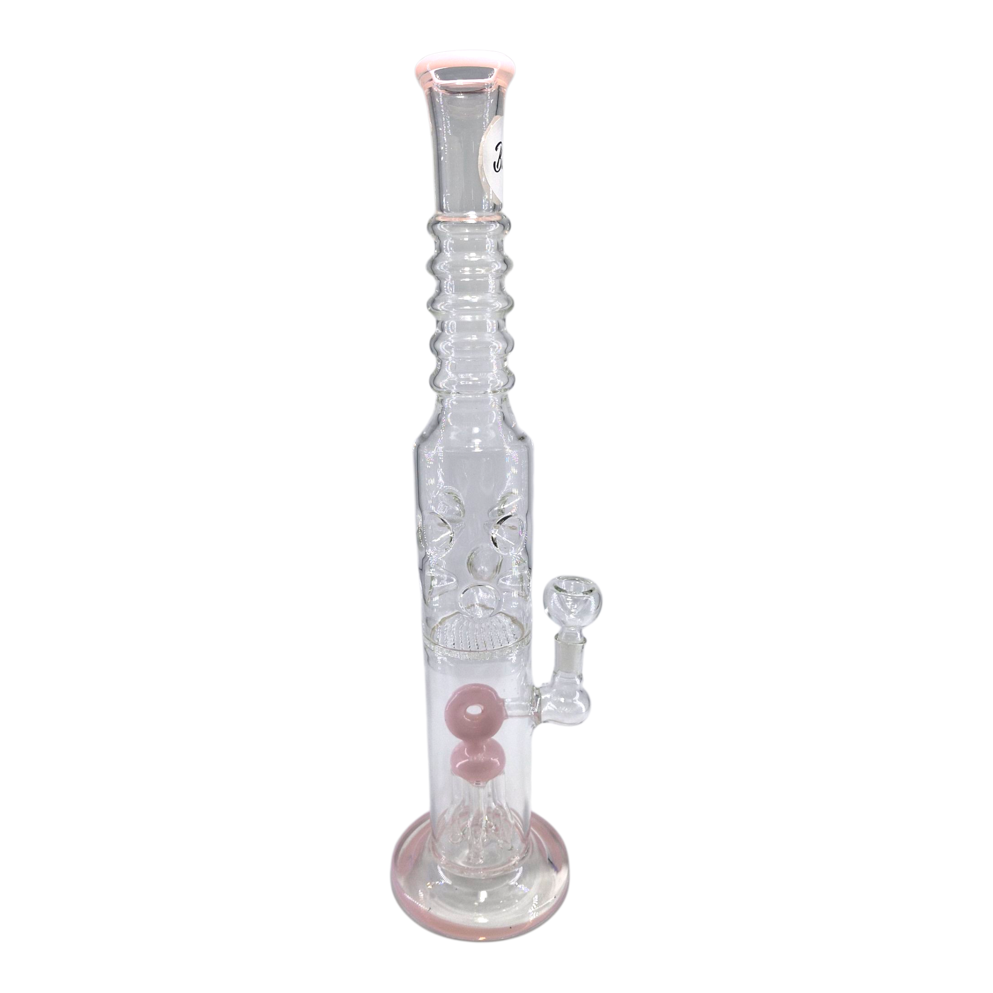 Billy Mate Large Pink Jelly Perc Waterpipe 45cm