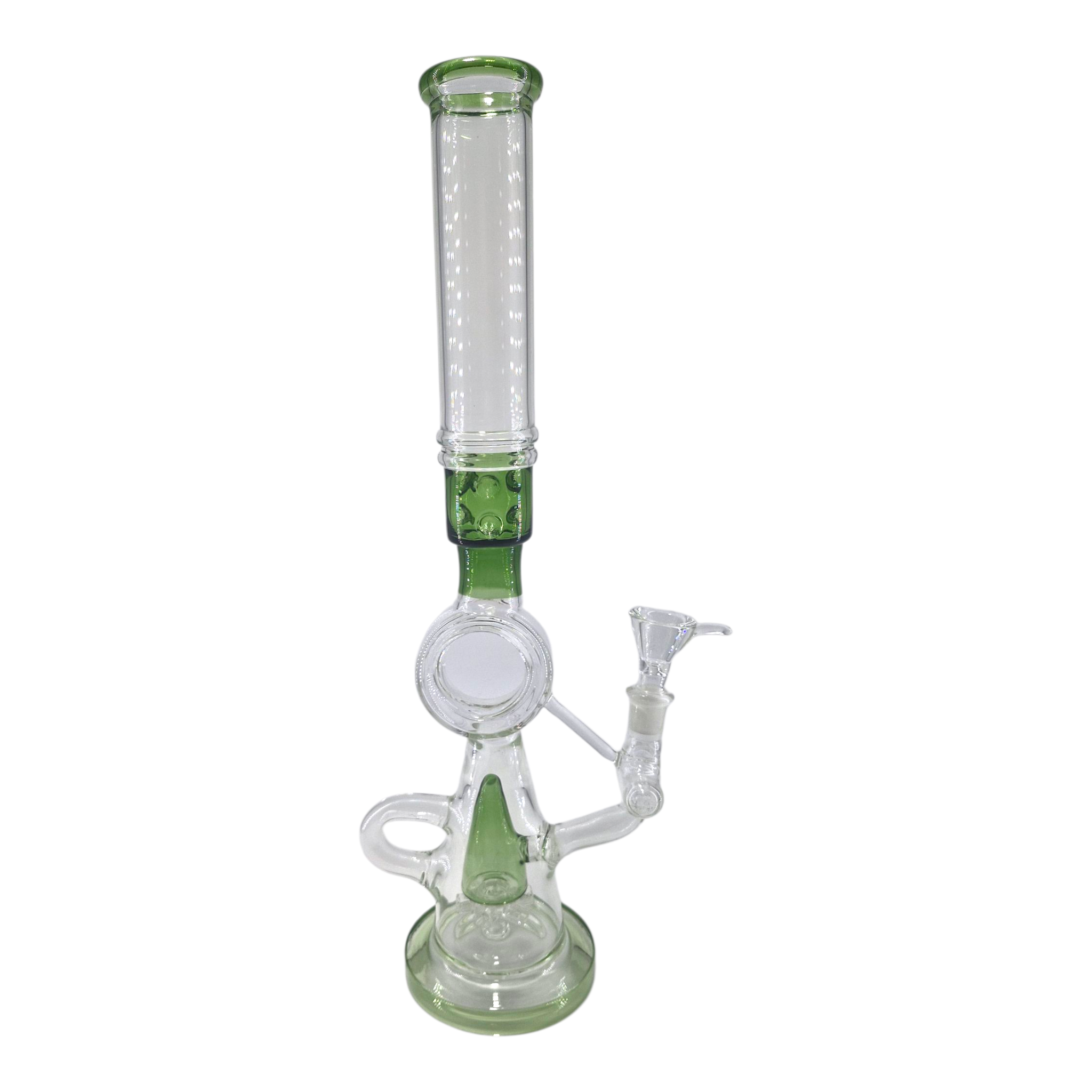 Large Green Recycler With Mushroom Sprinkler Waterpipe 45cm