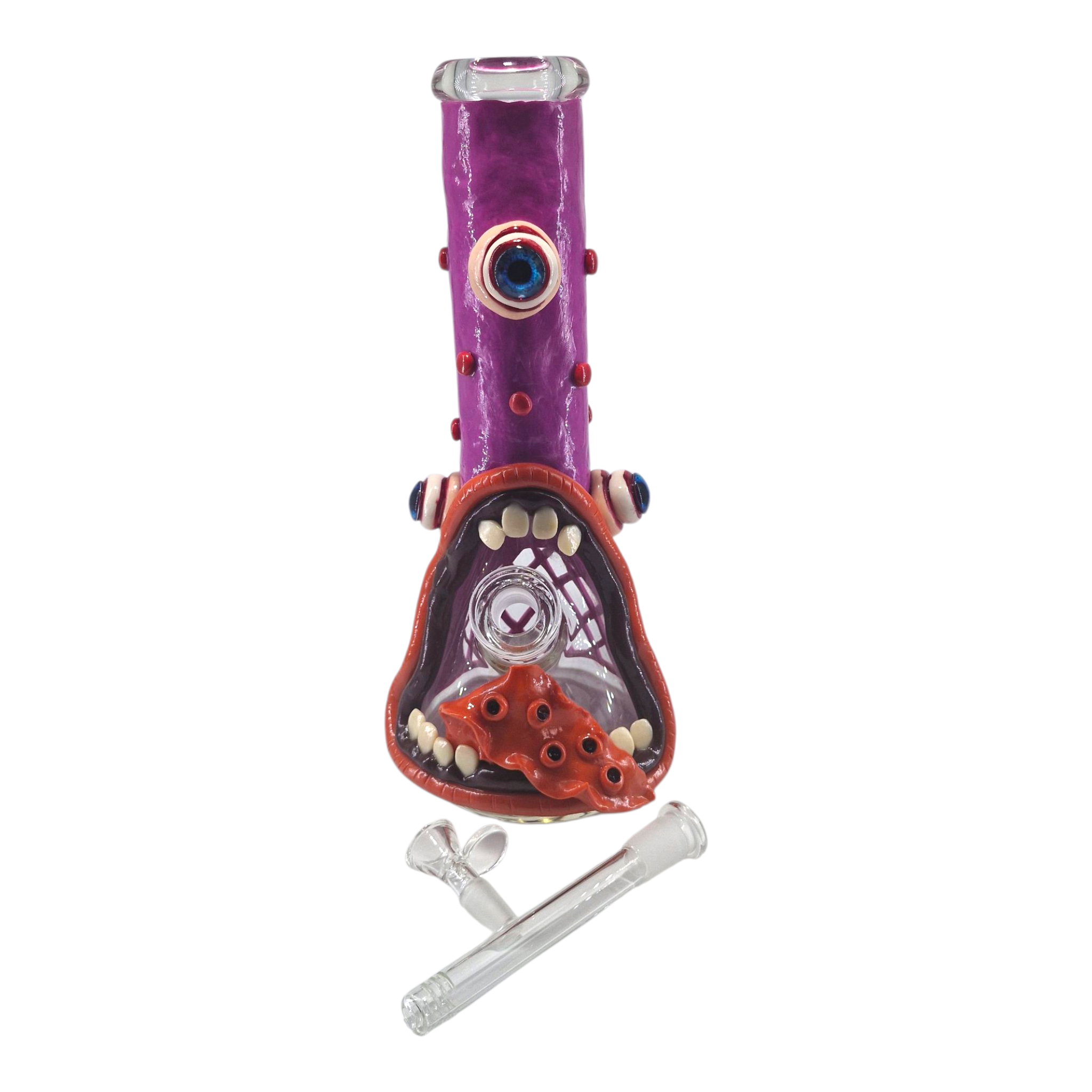 3D The Purple Monster Beaker Bong - 34cm