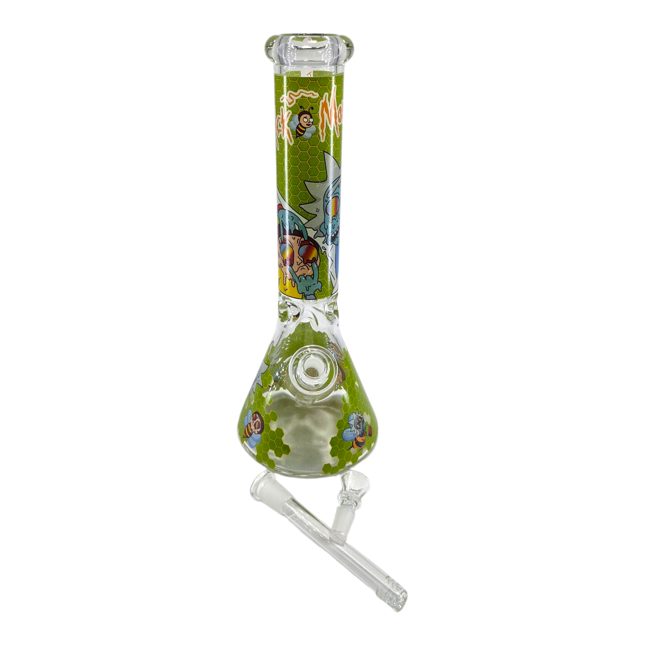 Rick & Morty Green Honey Comb Bong - 35cm