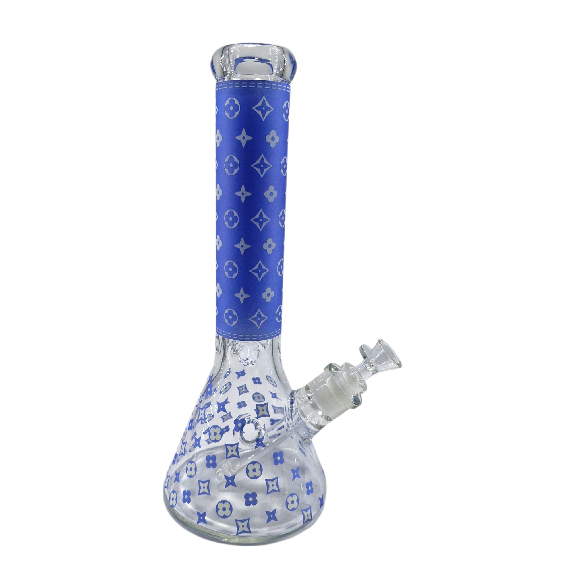 Glow In The Dark Blue Louis Vuitton Beaker Bong - 35cm