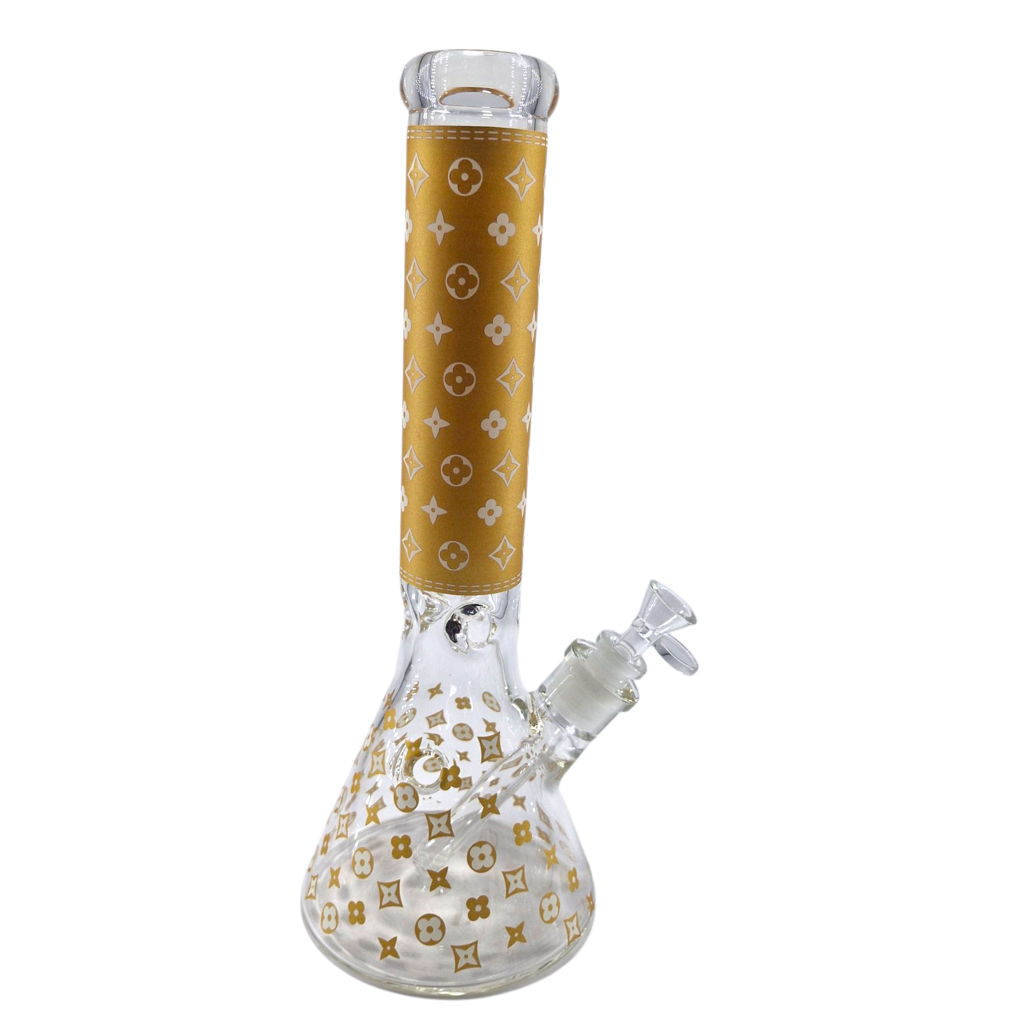 Glow In The Dark Gold Louis Vuitton Beaker Bong - 35cm