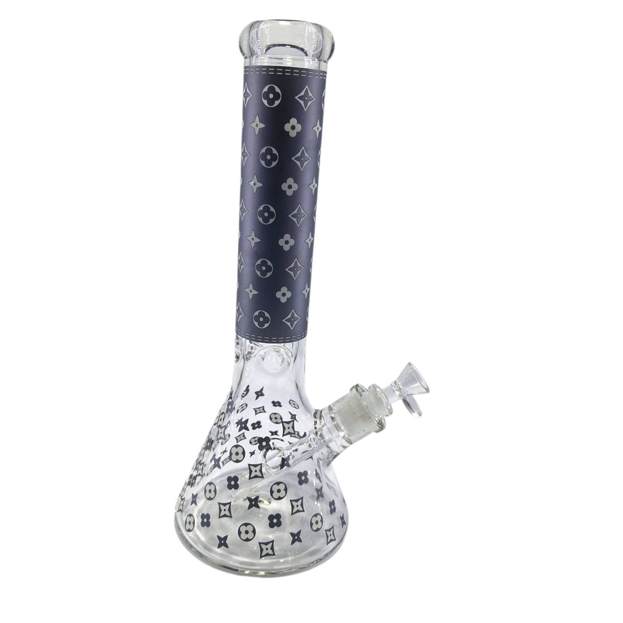 Glow In The Dark Black Louis Vuitton Beaker Bong - 35cm