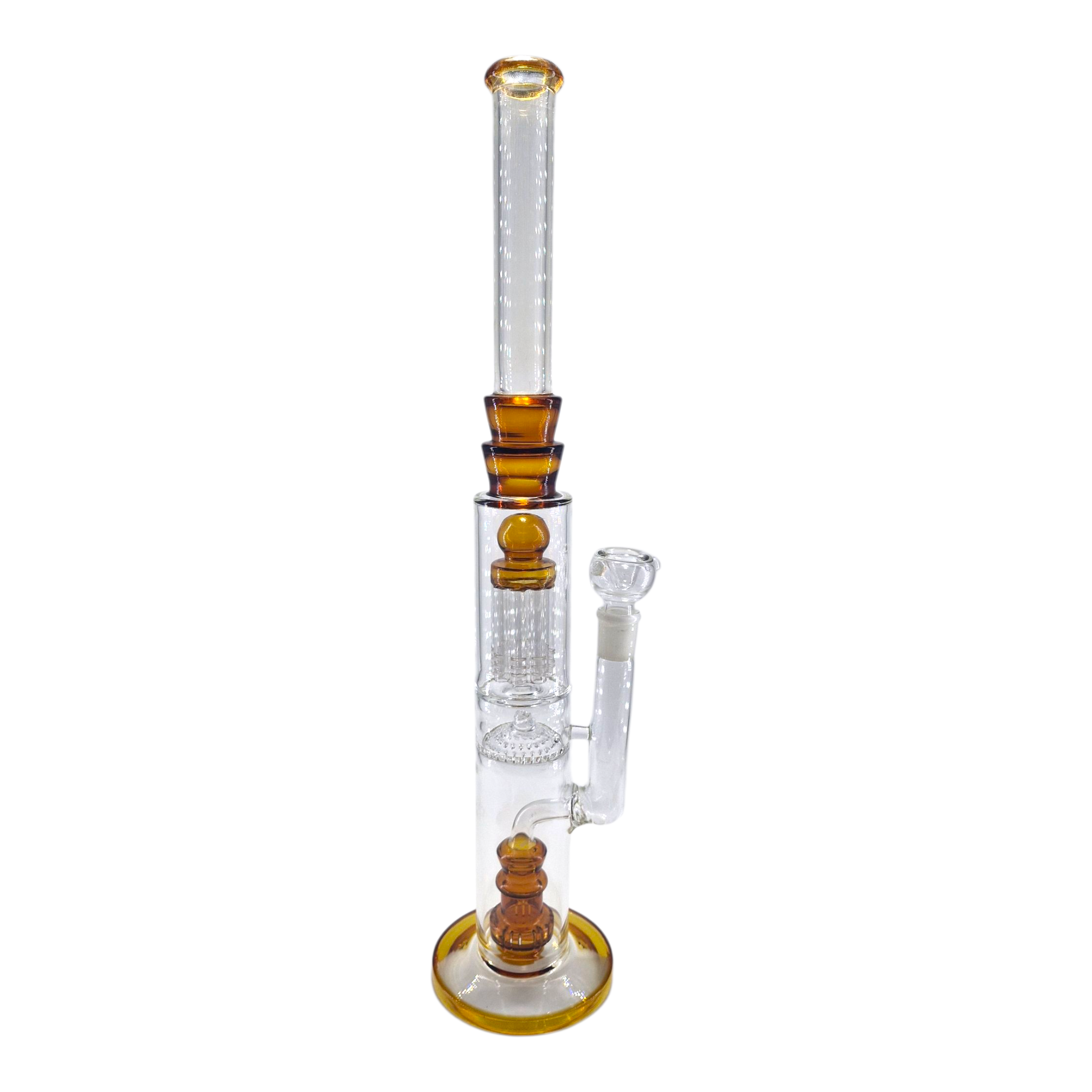 Triple Filter Mexican Glass Waterpipe Brown - 45cm