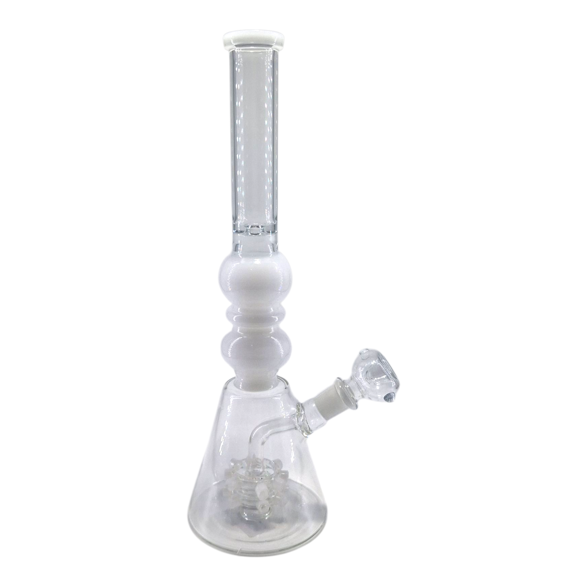 White Spikey Tubes Bong - 35cm