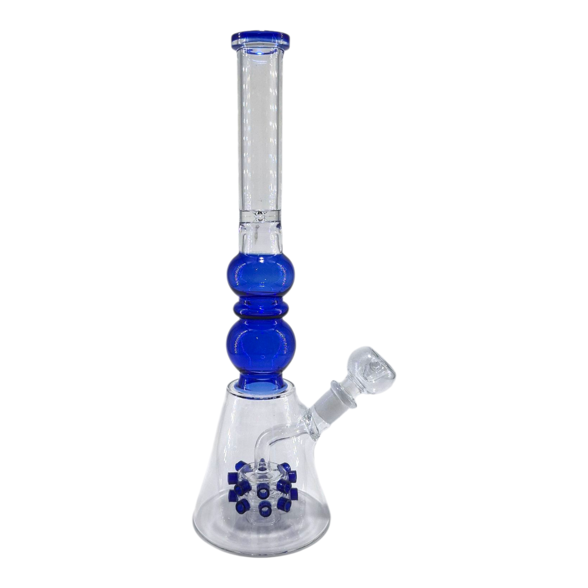 Blue Spikey Tubes Bong - 35cm