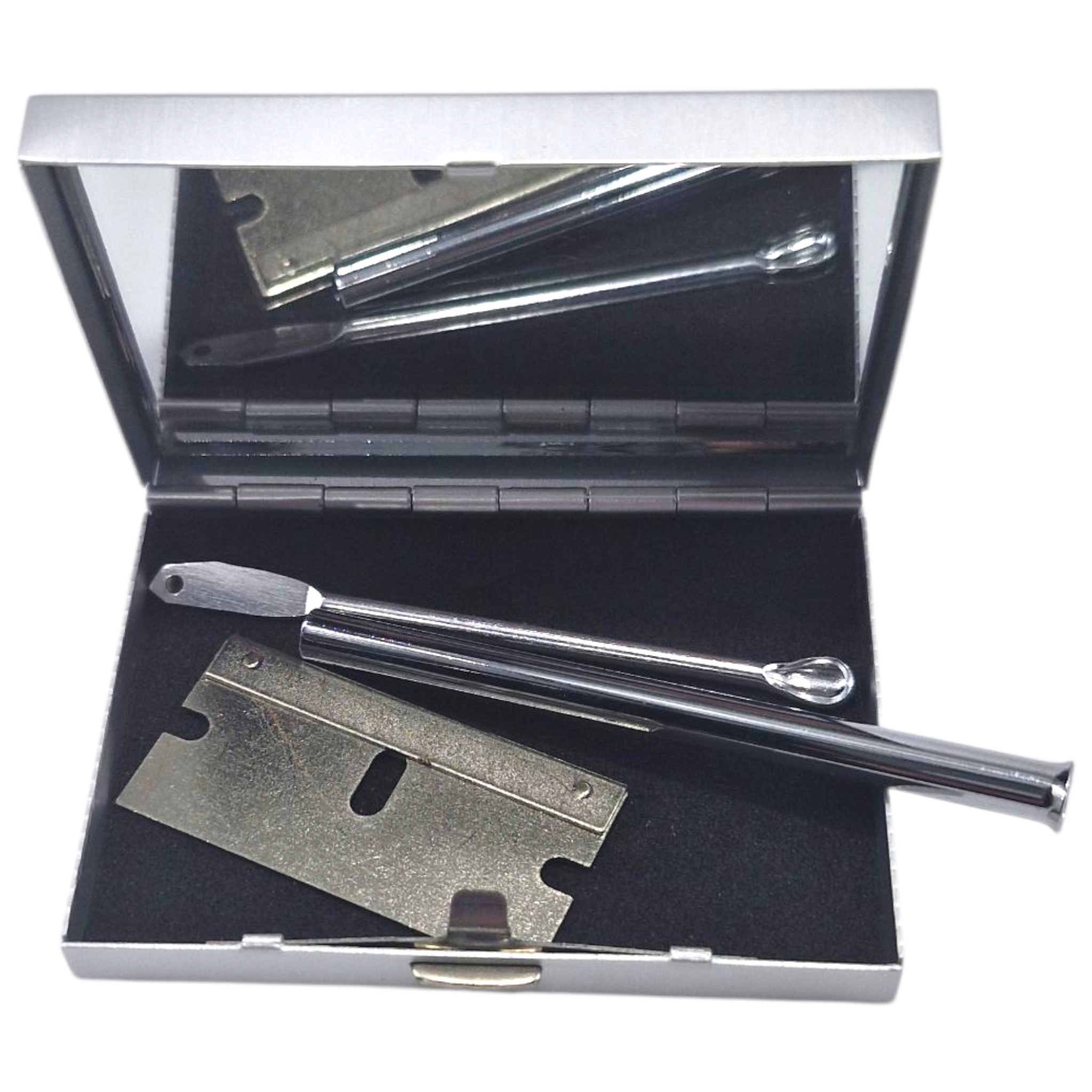 Snuff Box kit Aluminum Case Build In Mirror
