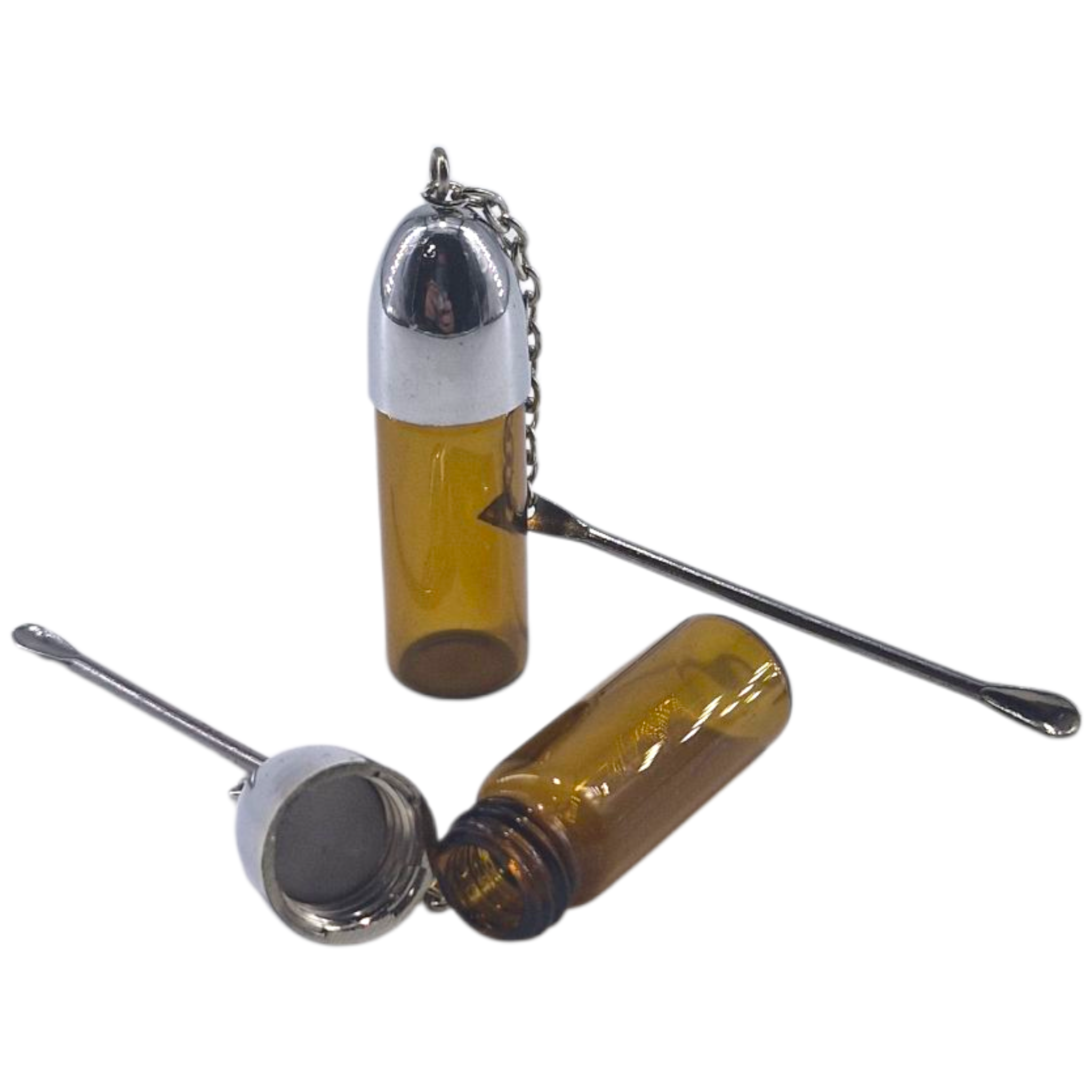 Star Bullet Vial & Silver Spoon – 5cm