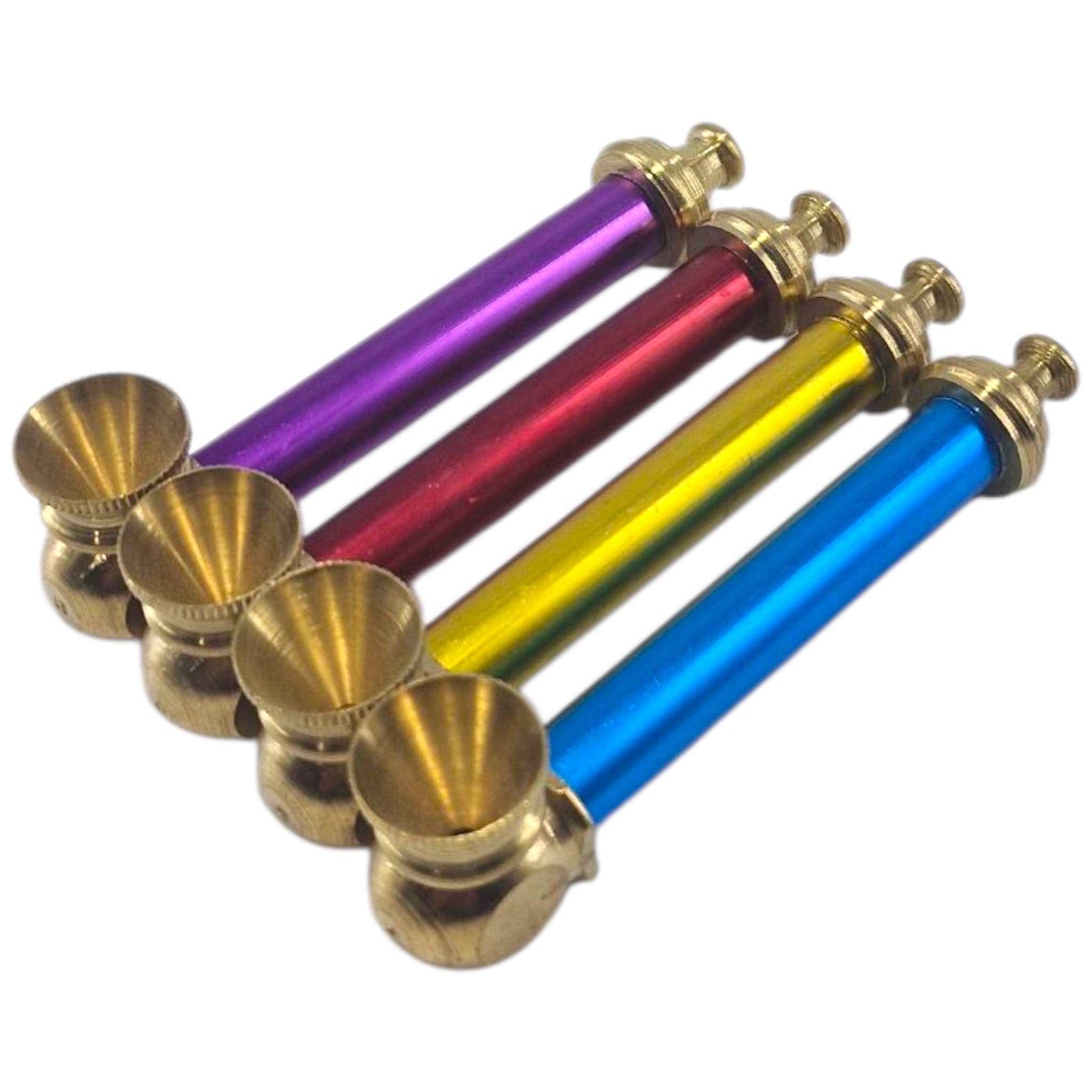 Medium Brass Metal Tobacco Pipe – 8cm