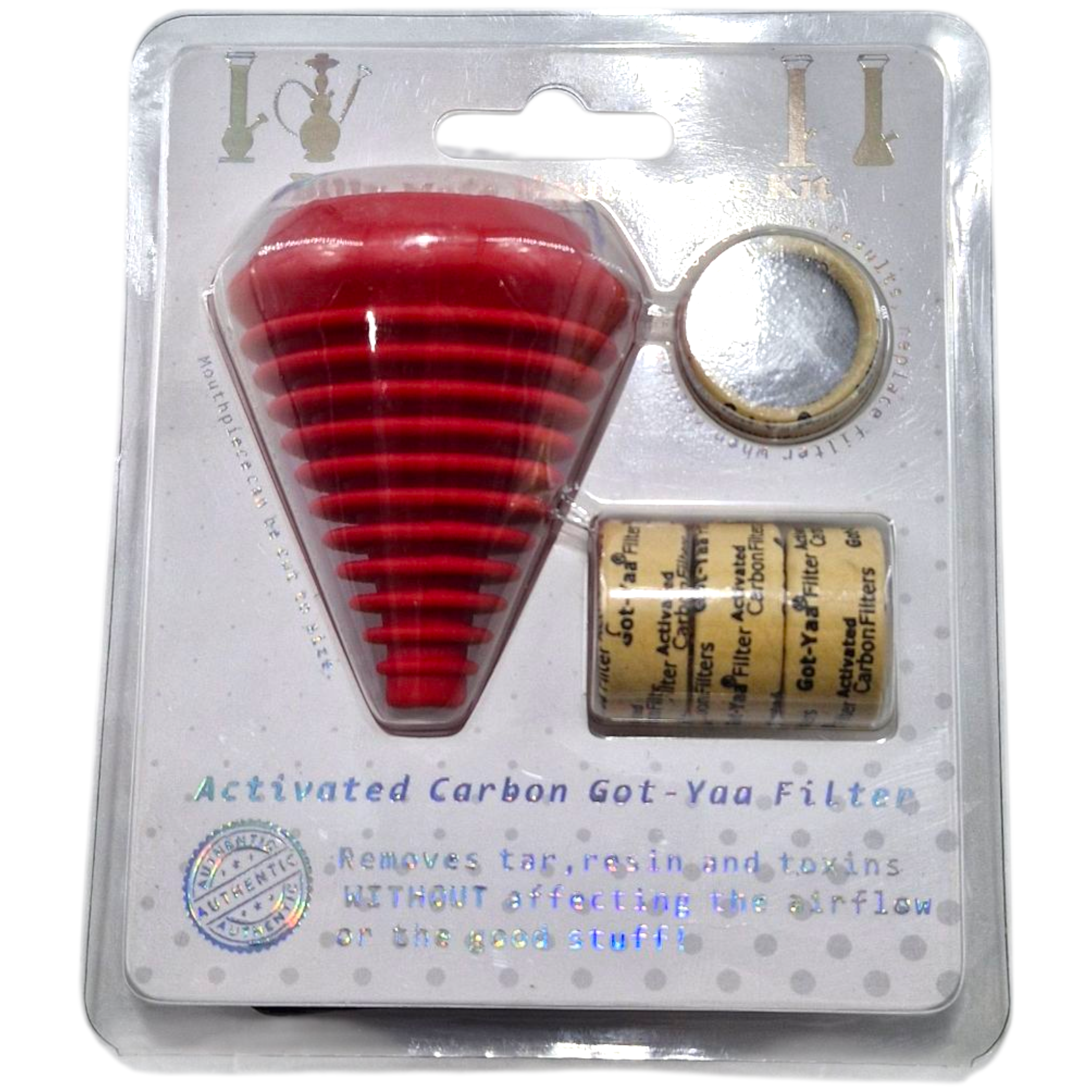 Billy Mate Mouth Piece Kit With Filters - Red