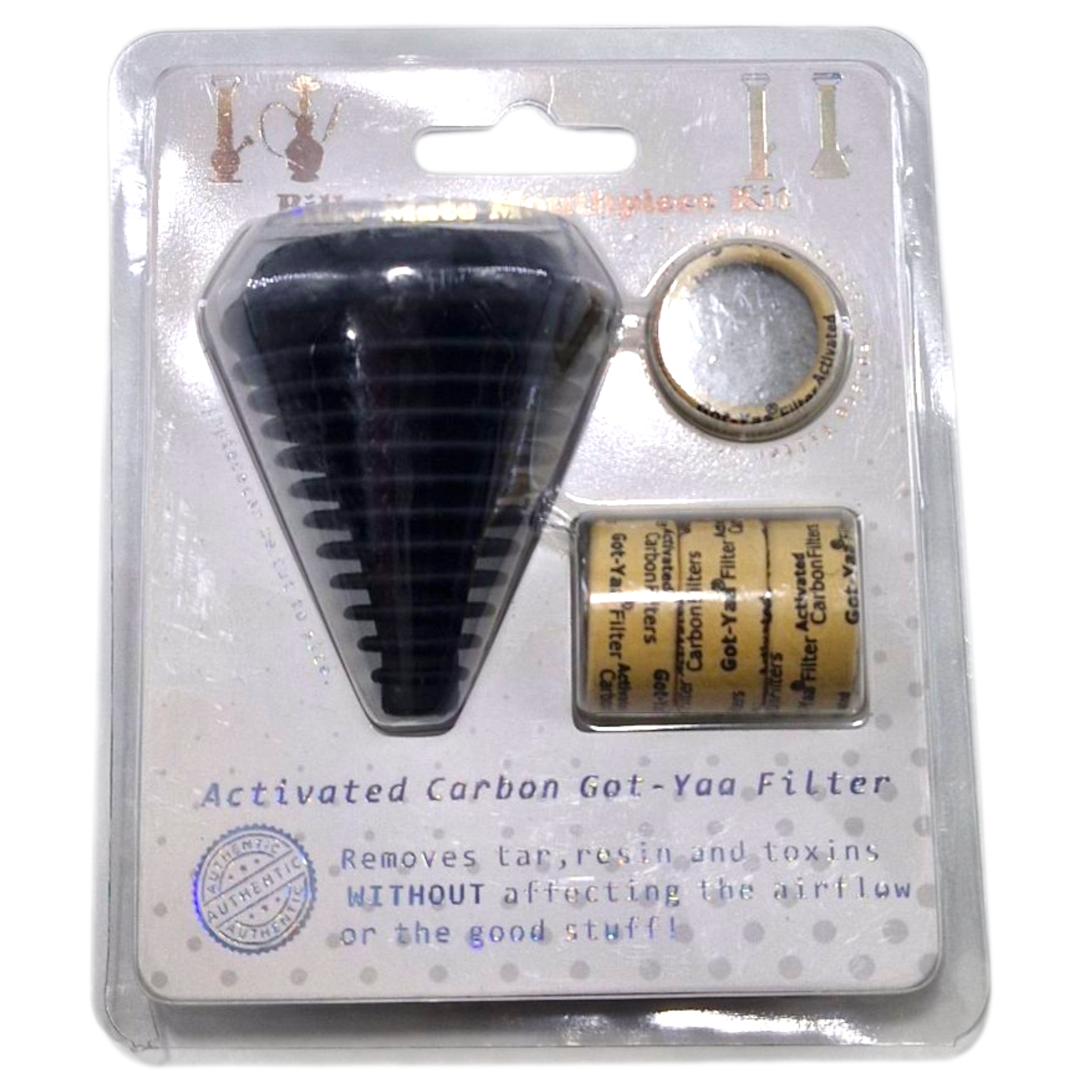 Billy Mate Mouth Piece Kit With Filters - Black