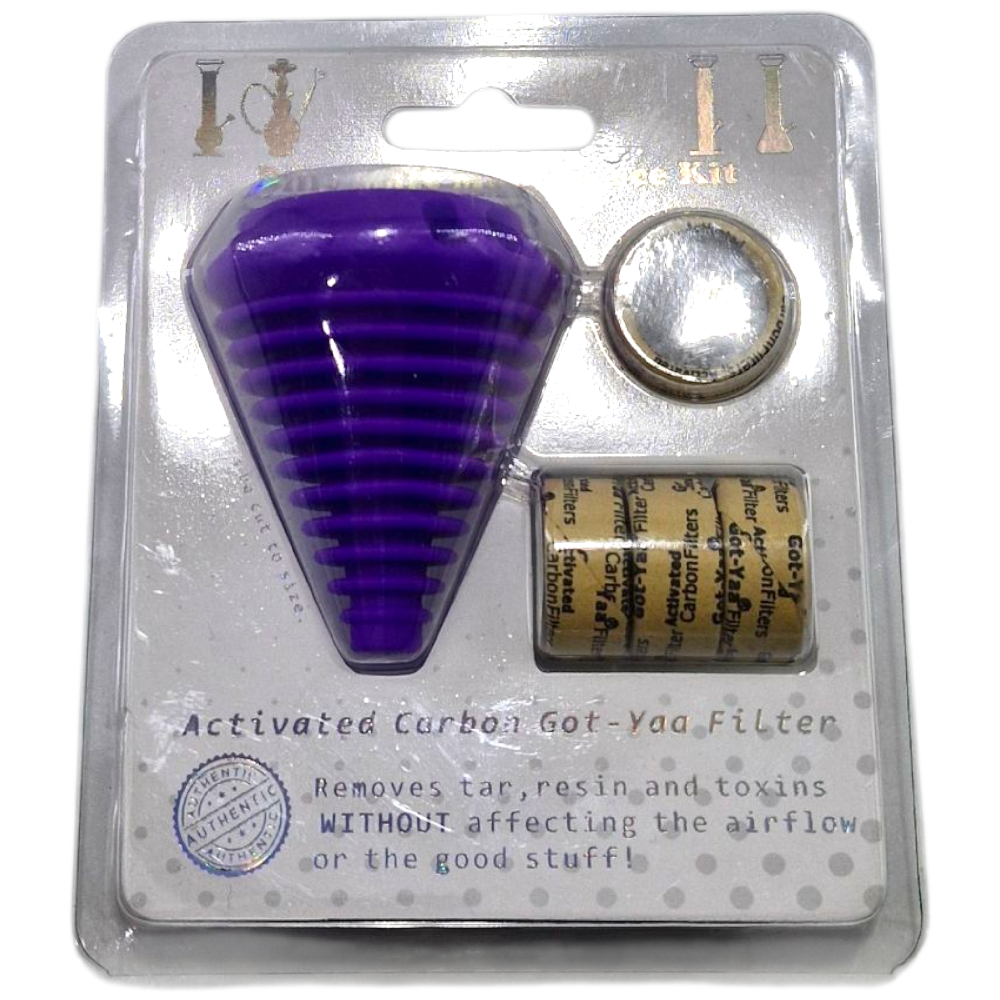 Billy Mate Mouth Piece Kit With Filters - Purple
