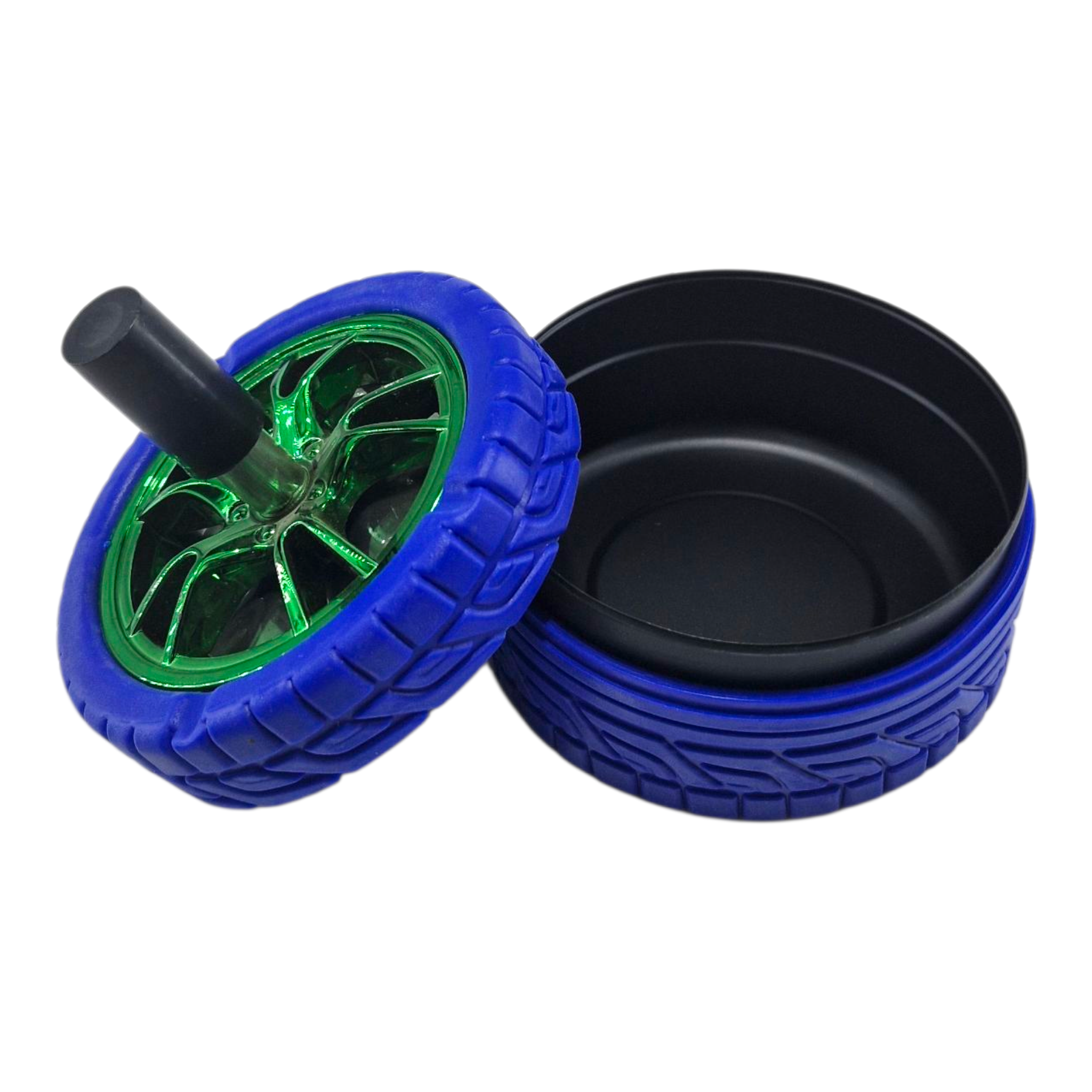 Blue Tyre Spinning Ash Tray