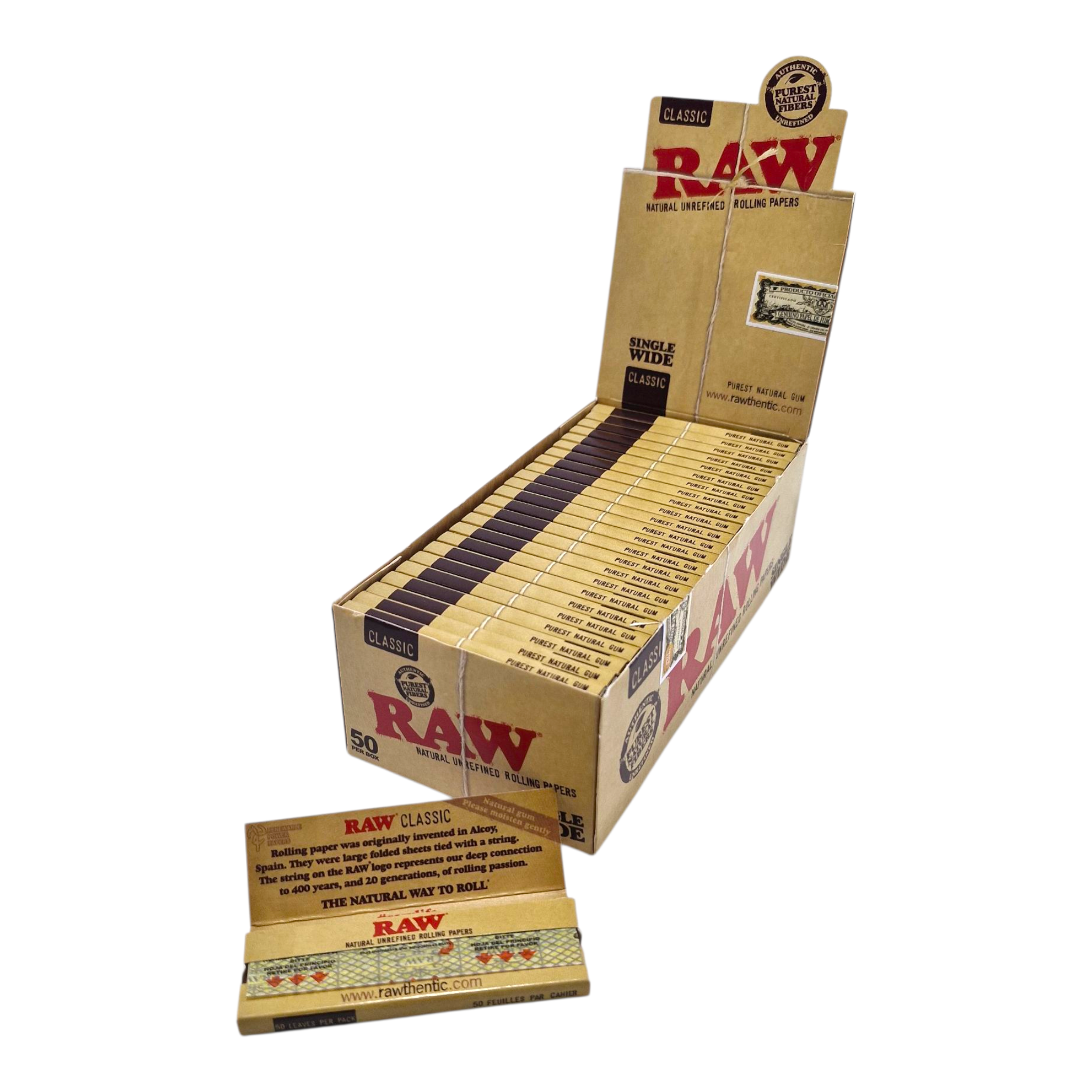 RAW Classic Single Wide Rolling Papers